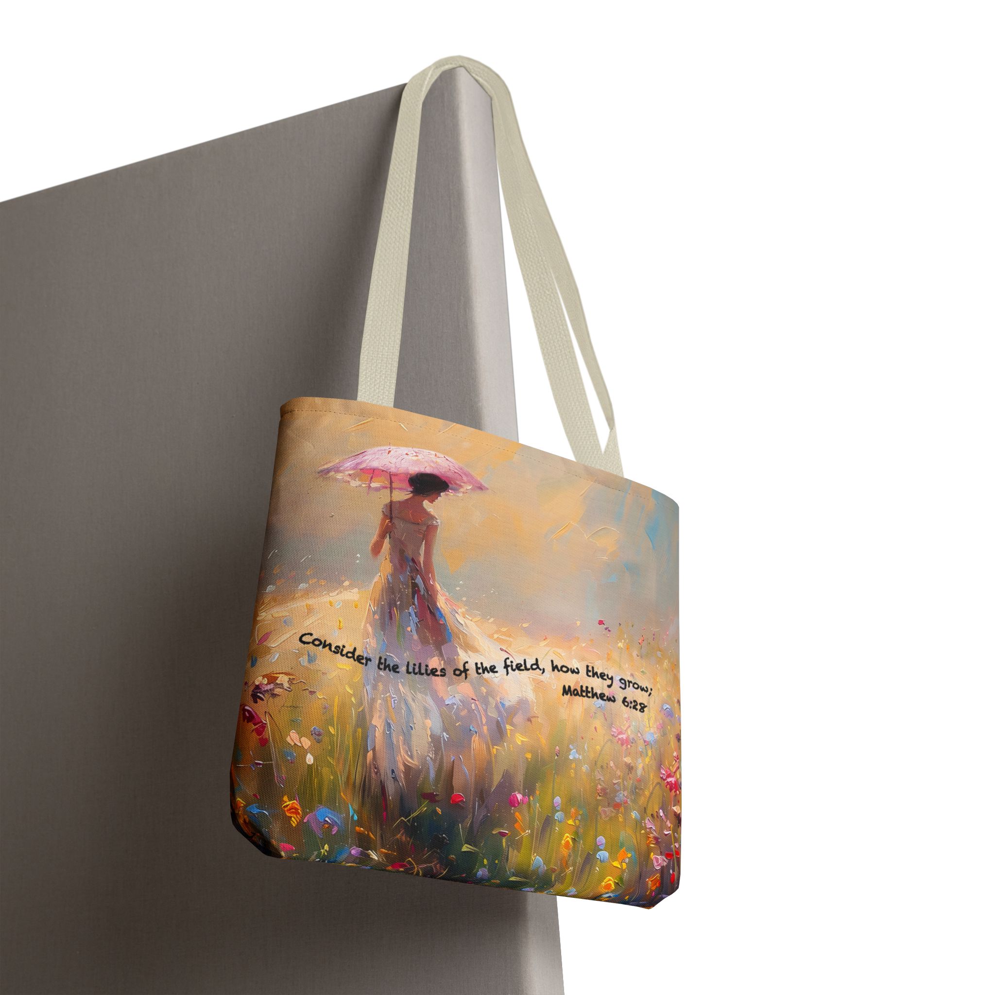 Matthew 6:28 Christian Tote Bag - Inspirational Bible Verse Faith Tote Bag 16 Matthew 6:28 Christian Tote Bag - Inspirational Bible Verse Faith Tote Bag - Image 16
