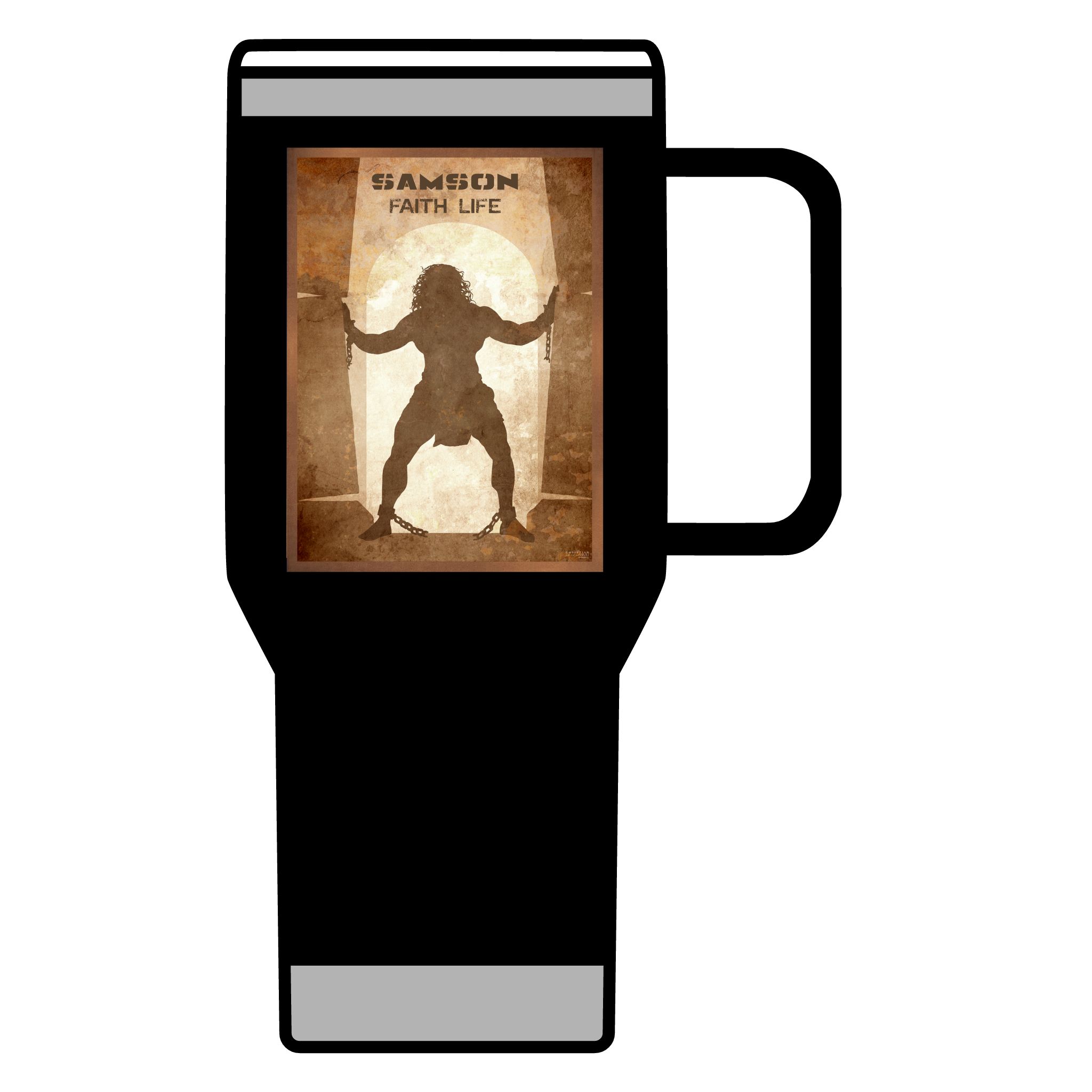 Samson, Faith Life: Inspirational Insulated Tumbler, 20oz 3 Samson, Faith Life: Inspirational Insulated Tumbler, 20oz - Image 3