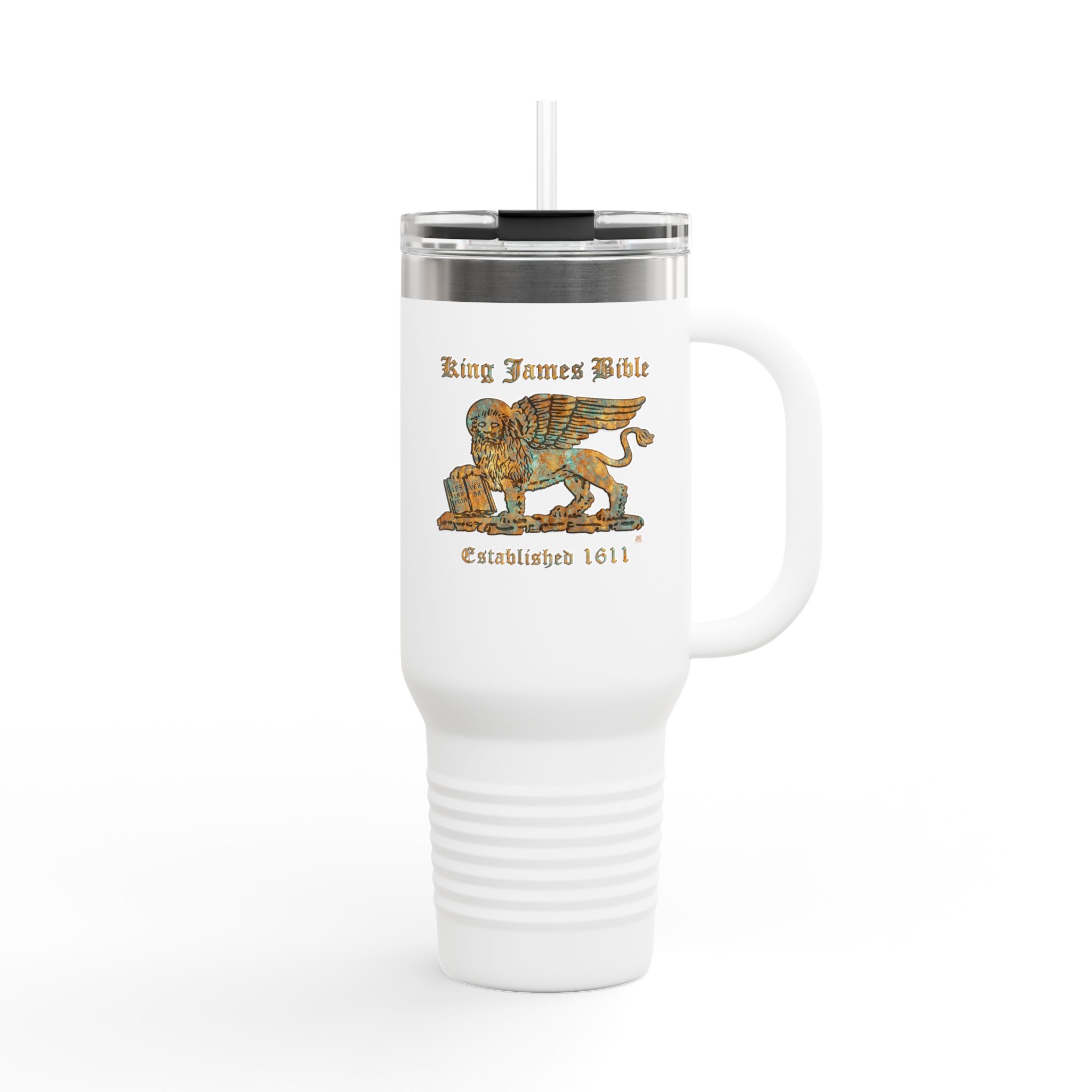 King James Bible Gold Lion Logo - Christian Tumbler 40oz - KJV Tumbler 1 King James Bible Gold Lion Logo - Christian Tumbler 40oz - KJV Tumbler