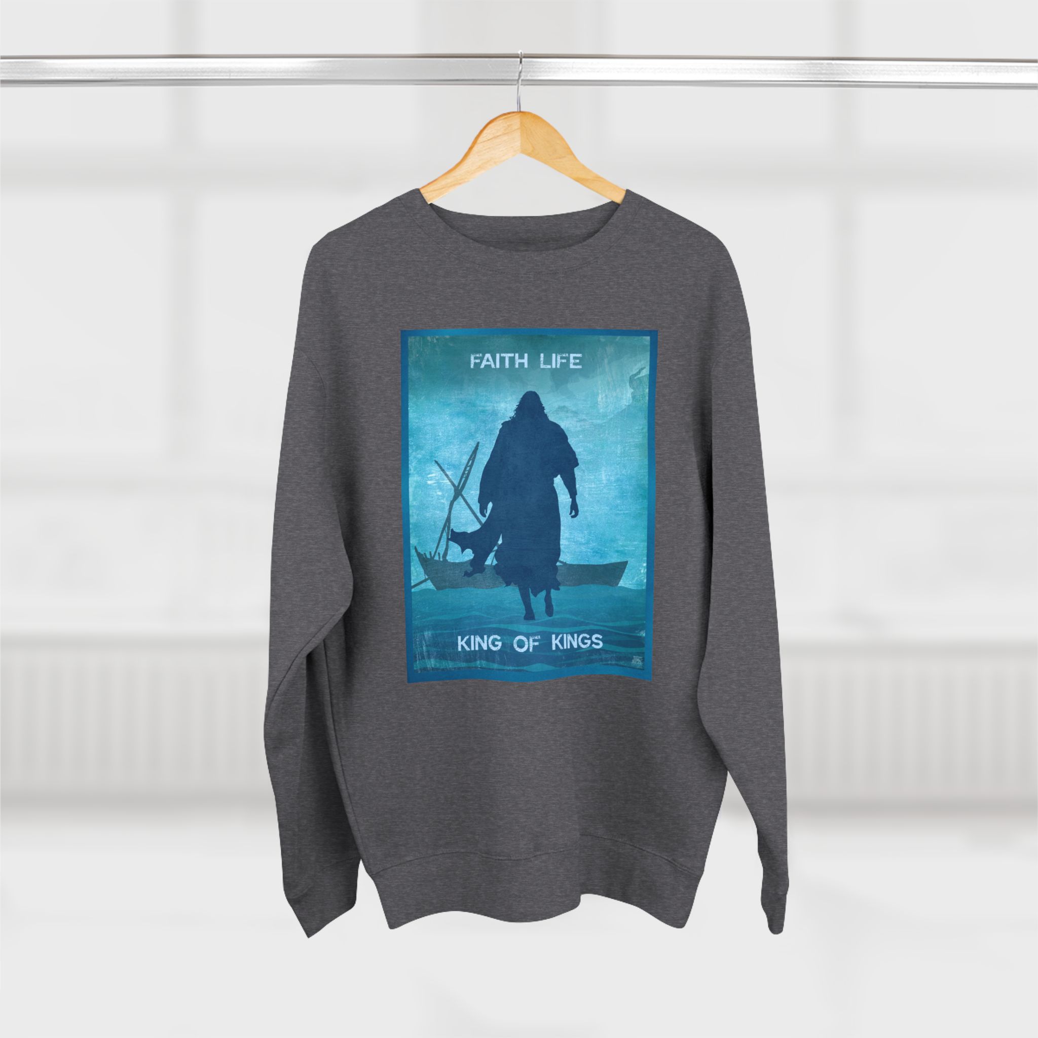 Jesus, Walk on Water : Sweatshirt Halo House Jesus, Walk on Water : Sweatshirt - Image 5