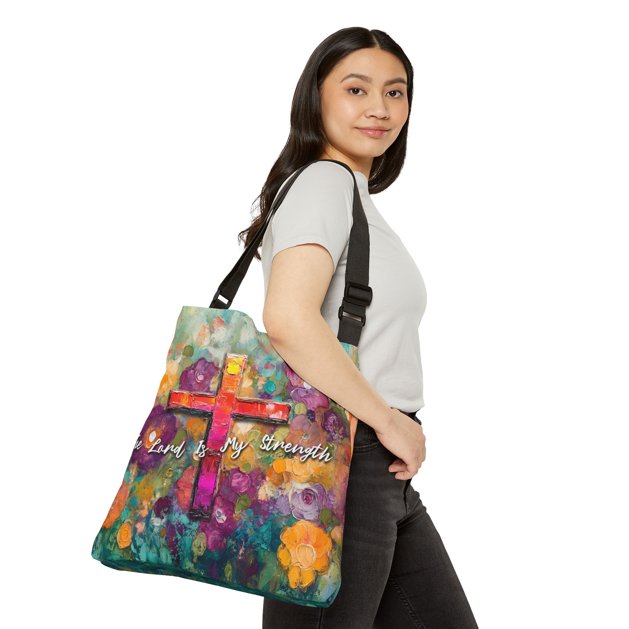The Lord is My Strength - Adjustable Tote Bag 4 The Lord is My Strength - Adjustable Tote Bag - Image 4