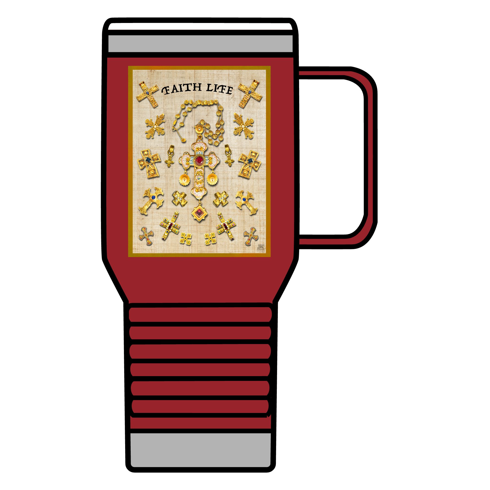 Golden Crosses: Inspirational Insulated Tumbler 20oz Halo House Golden Crosses: Inspirational Insulated Tumbler 20oz - Image 5