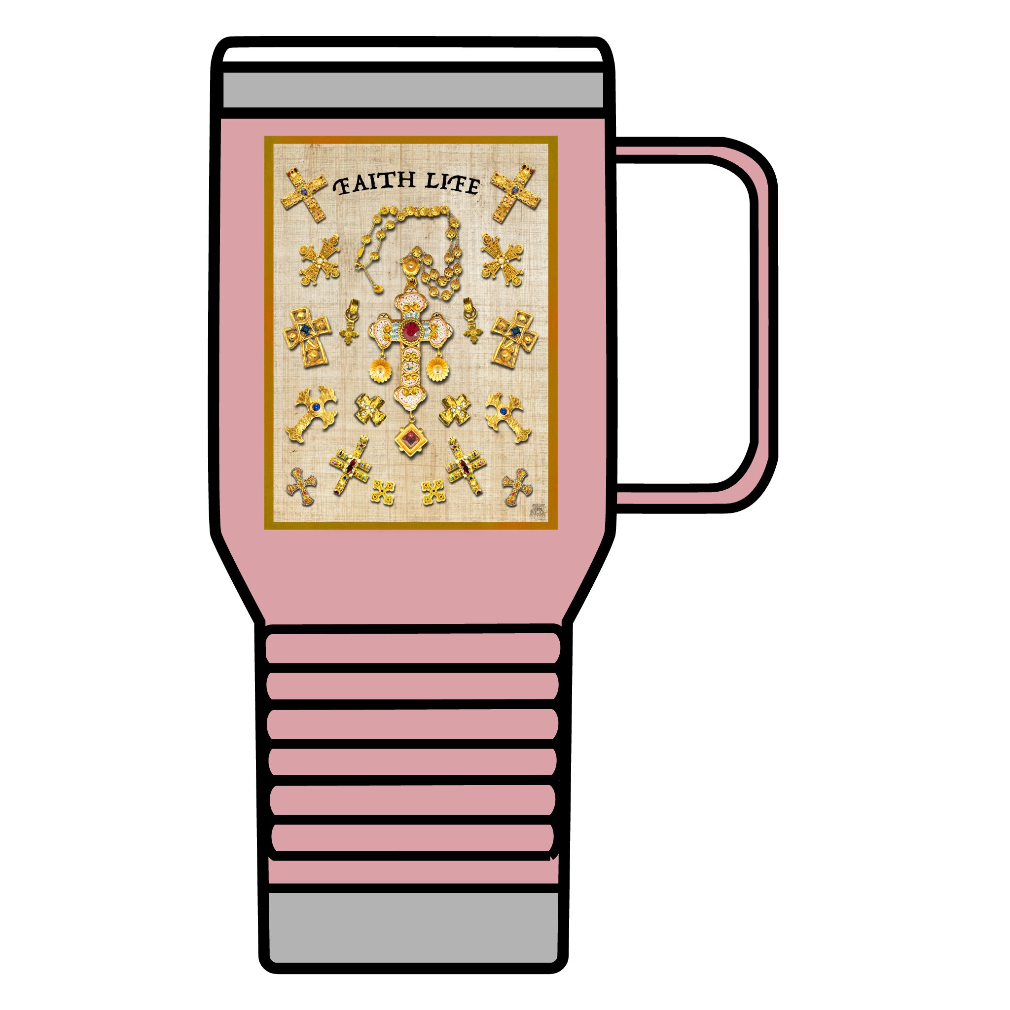 Golden Crosses: Inspirational Insulated Tumbler 20oz Halo House Golden Crosses: Inspirational Insulated Tumbler 20oz - Image 17