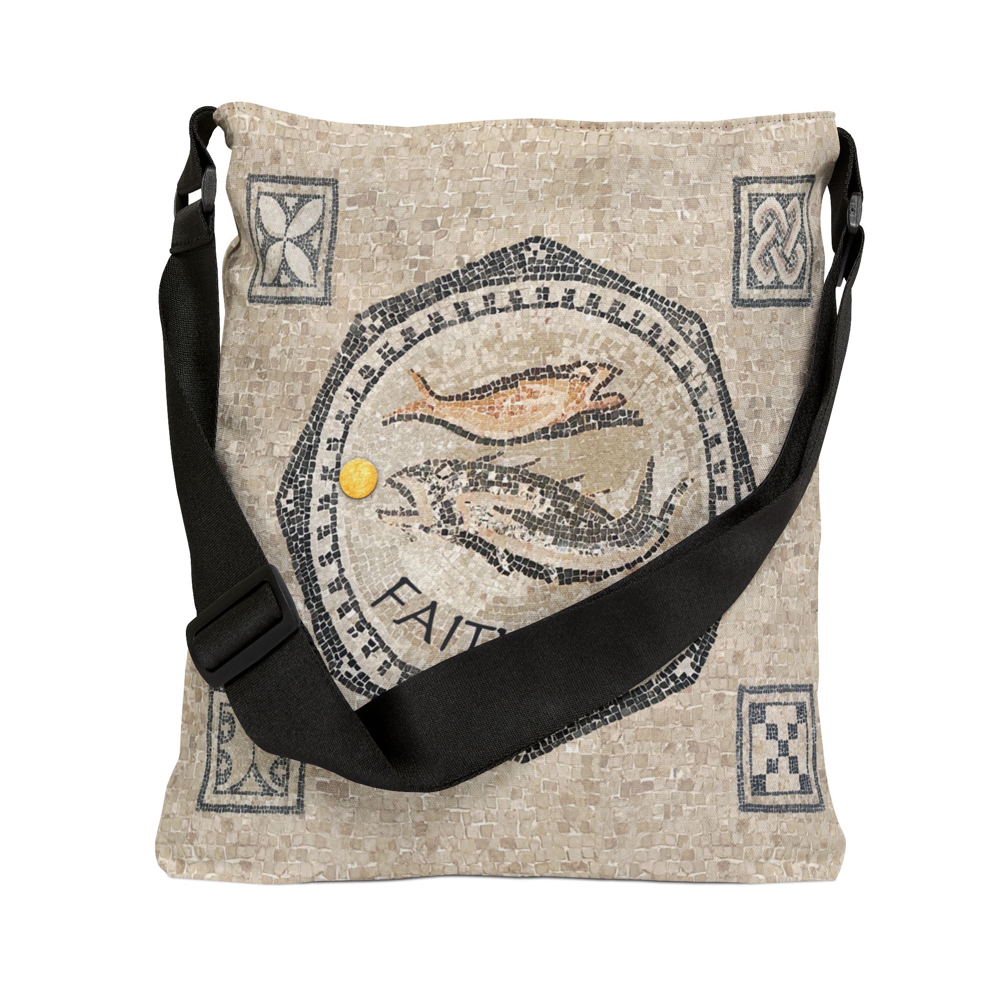 Christian Fish Mosaic - Adjustable Tote Bag 3 Christian Fish Mosaic - Adjustable Tote Bag - Image 3