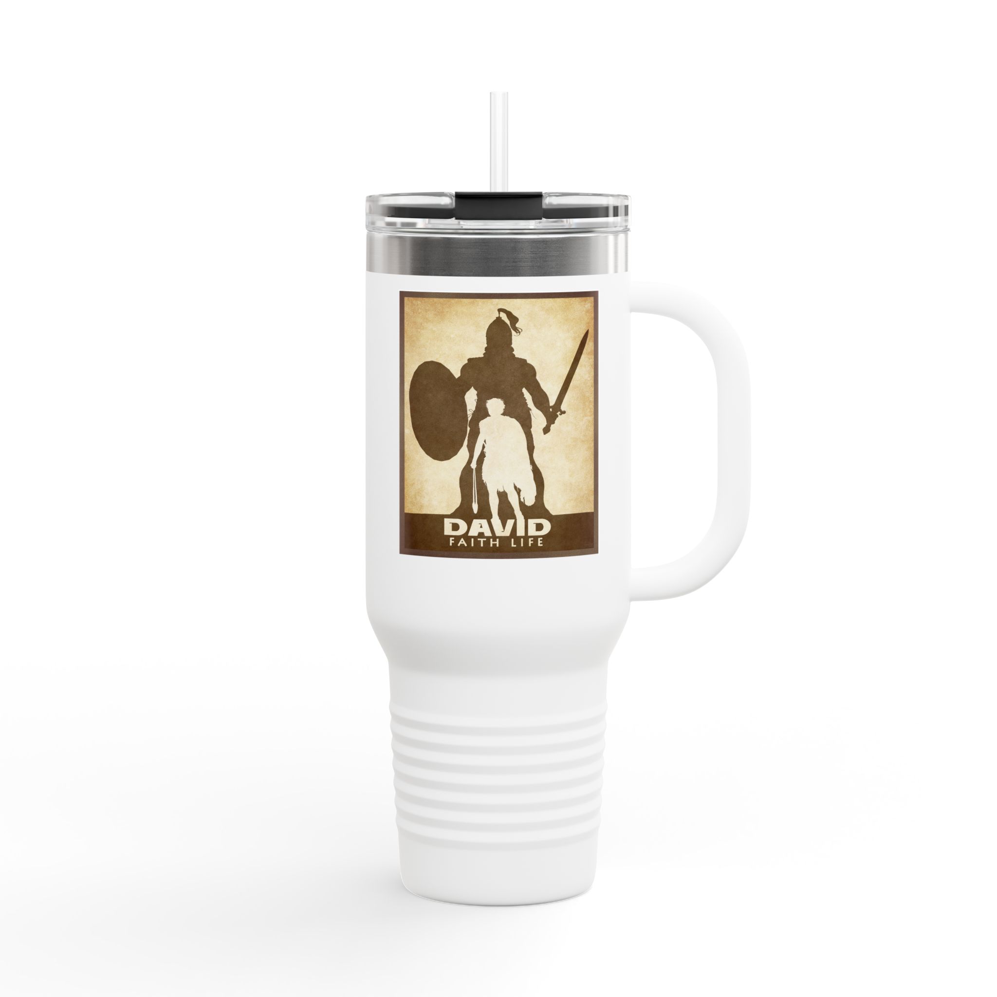 David and Goliath, Faith Life - Christian 40oz Tumbler 1 David and Goliath, Faith Life - Christian 40oz Tumbler