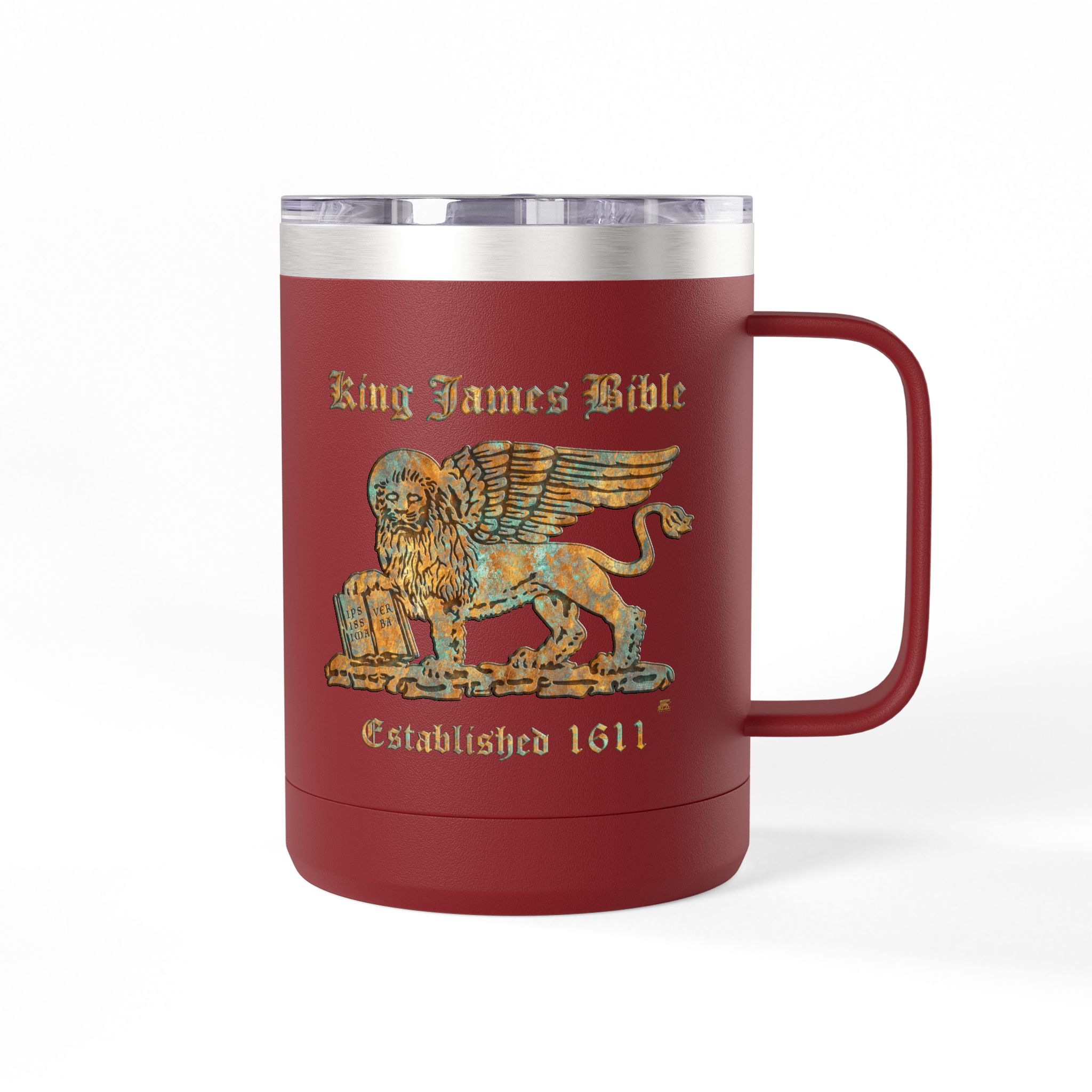 King James Bible Golden Lion Logo Christian Travel Mug - KJV Coffee Mug 15oz 10 King James Bible Golden Lion Logo Christian Travel Mug - KJV Coffee Mug 15oz - Image 10
