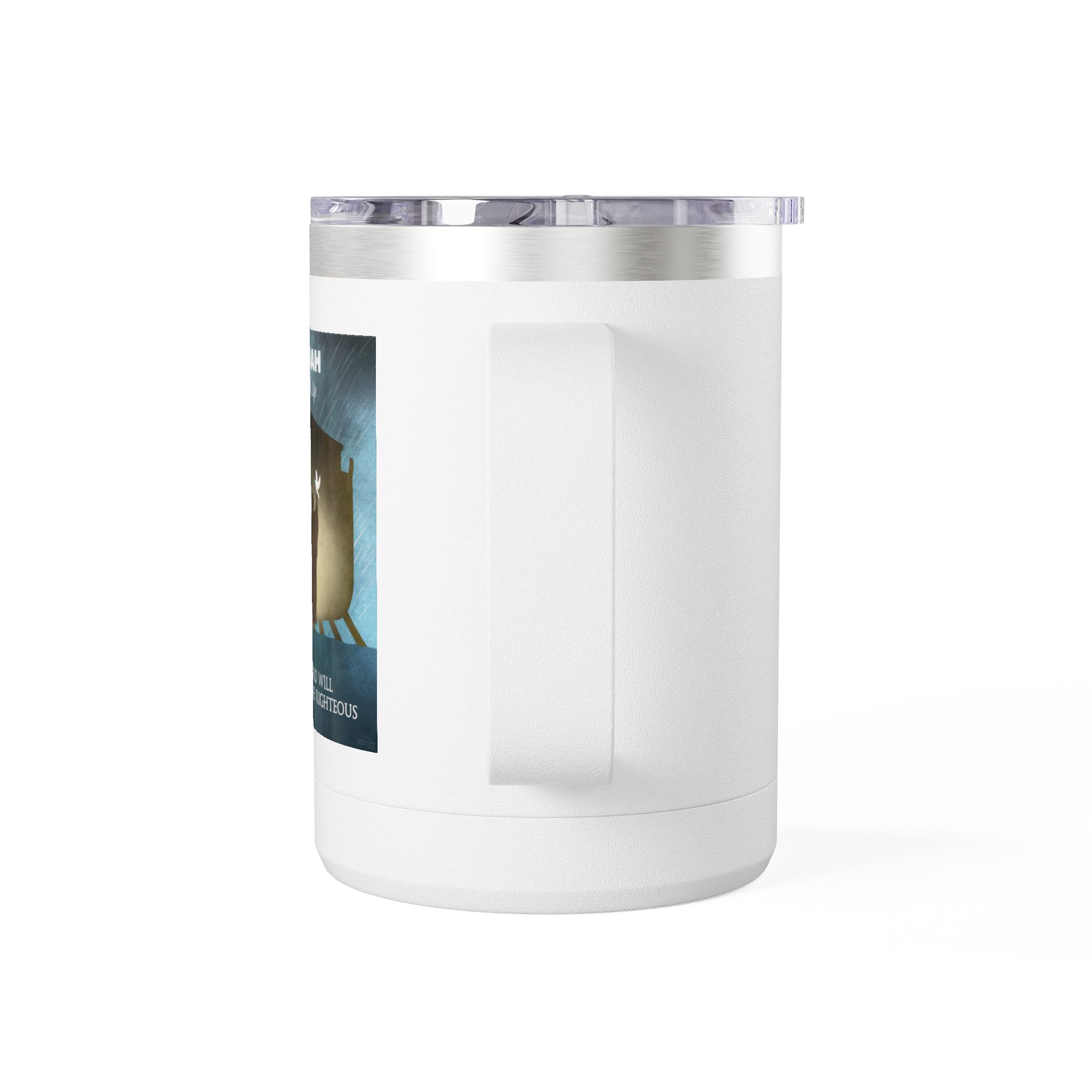 Noah and the Ark Christian Travel Mug - Bible Coffee Mug 15oz 3 Noah and the Ark Christian Travel Mug - Bible Coffee Mug 15oz - Image 3