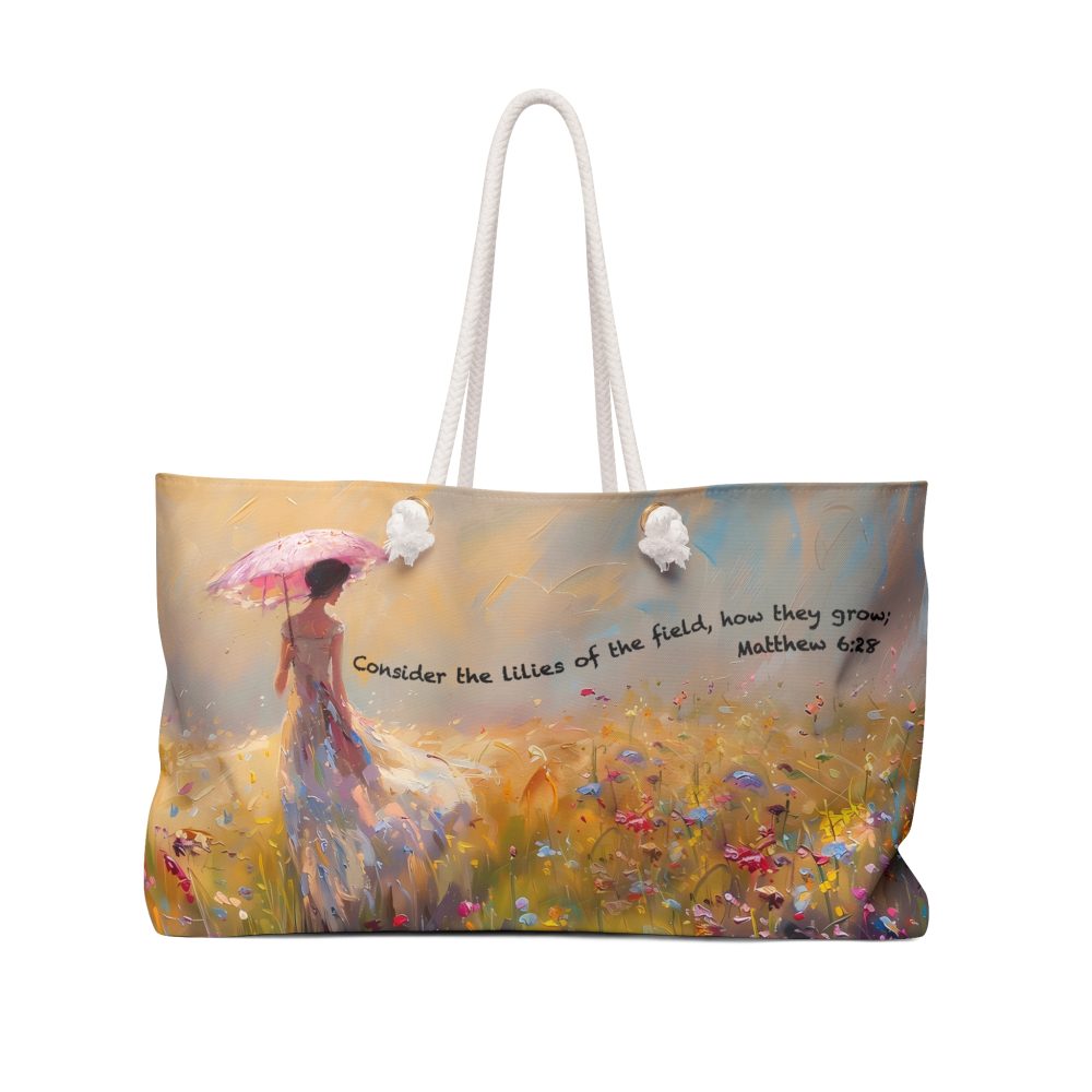 Matthew 6:28 - Boston Weekender Tote Bag