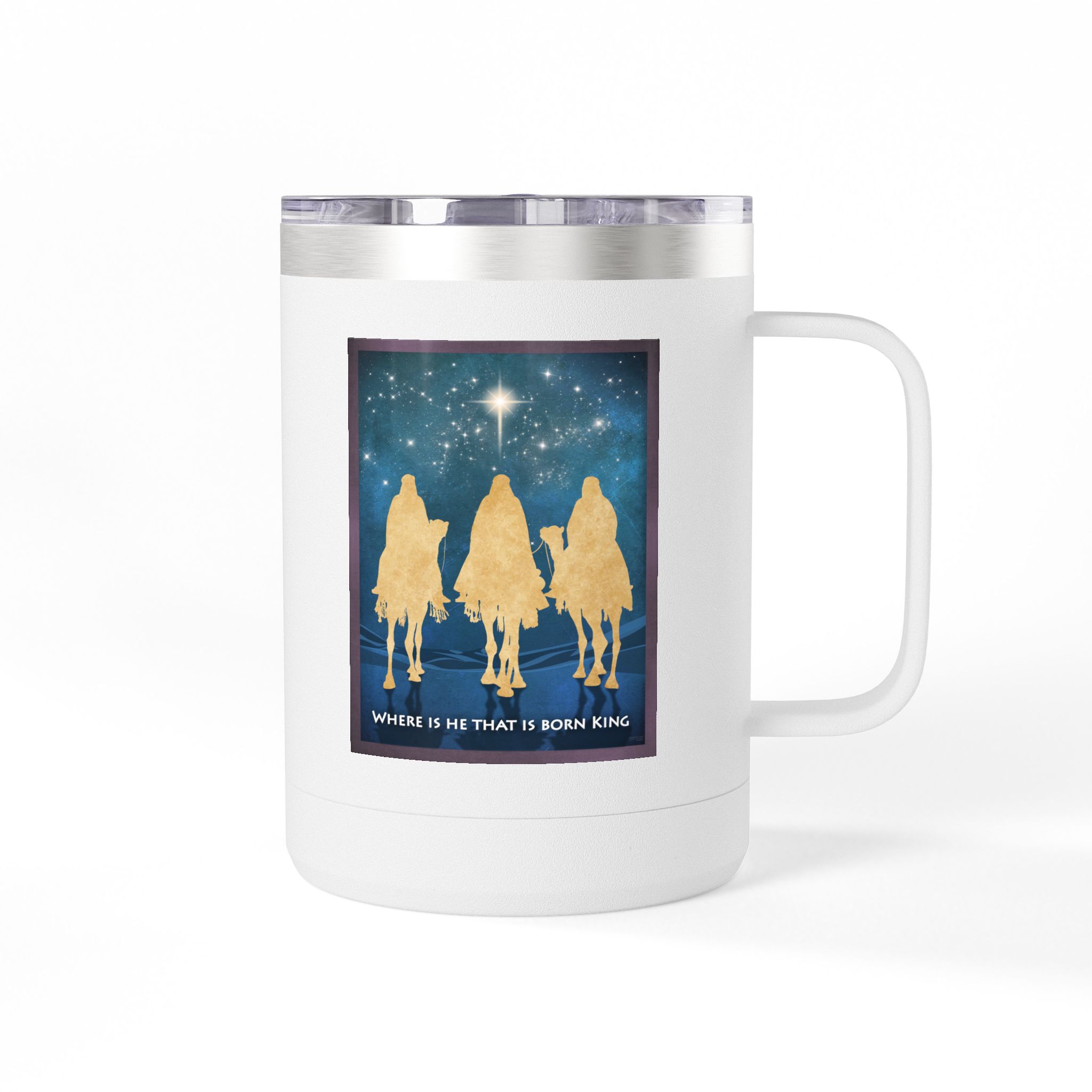 The Magi Christian Travel Mug - Bible Coffee Mug 15oz 1 The Magi Christian Travel Mug - Bible Coffee Mug 15oz