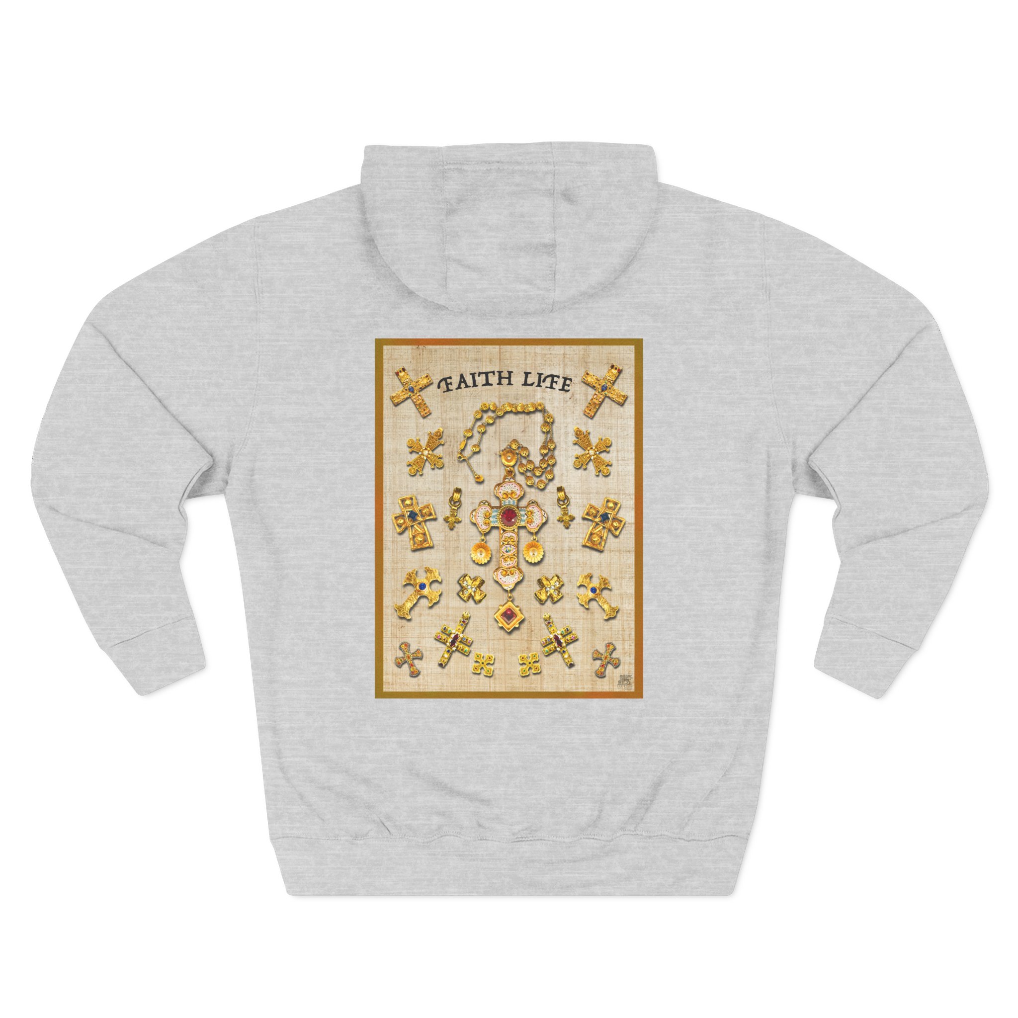 Christian Golden Crosses Hoodie - Faith Based Hoodie Halo House Christian Golden Crosses Hoodie - Faith Based Hoodie - Image 3