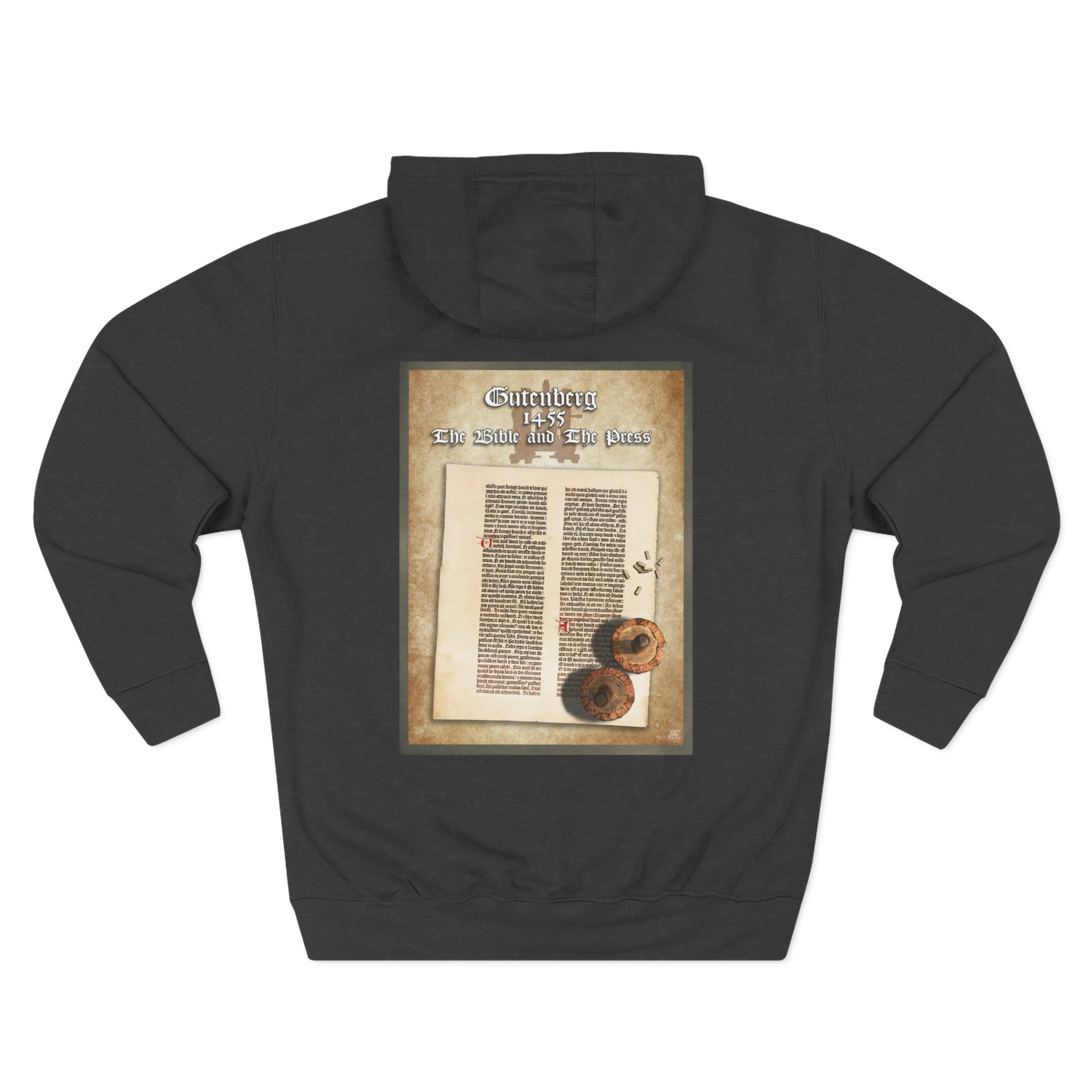 Christian Gutenberg Bible Hoodie - Faith Based Hoodie Halo House Christian Gutenberg Bible Hoodie - Faith Based Hoodie - Image 5