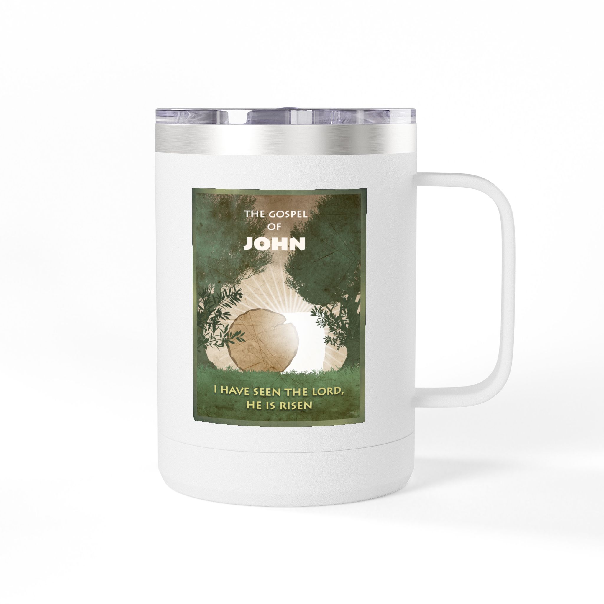 Gospel of John Christian Travel Mug - Bible Coffee Mug 15oz 1 Gospel of John Christian Travel Mug - Bible Coffee Mug 15oz