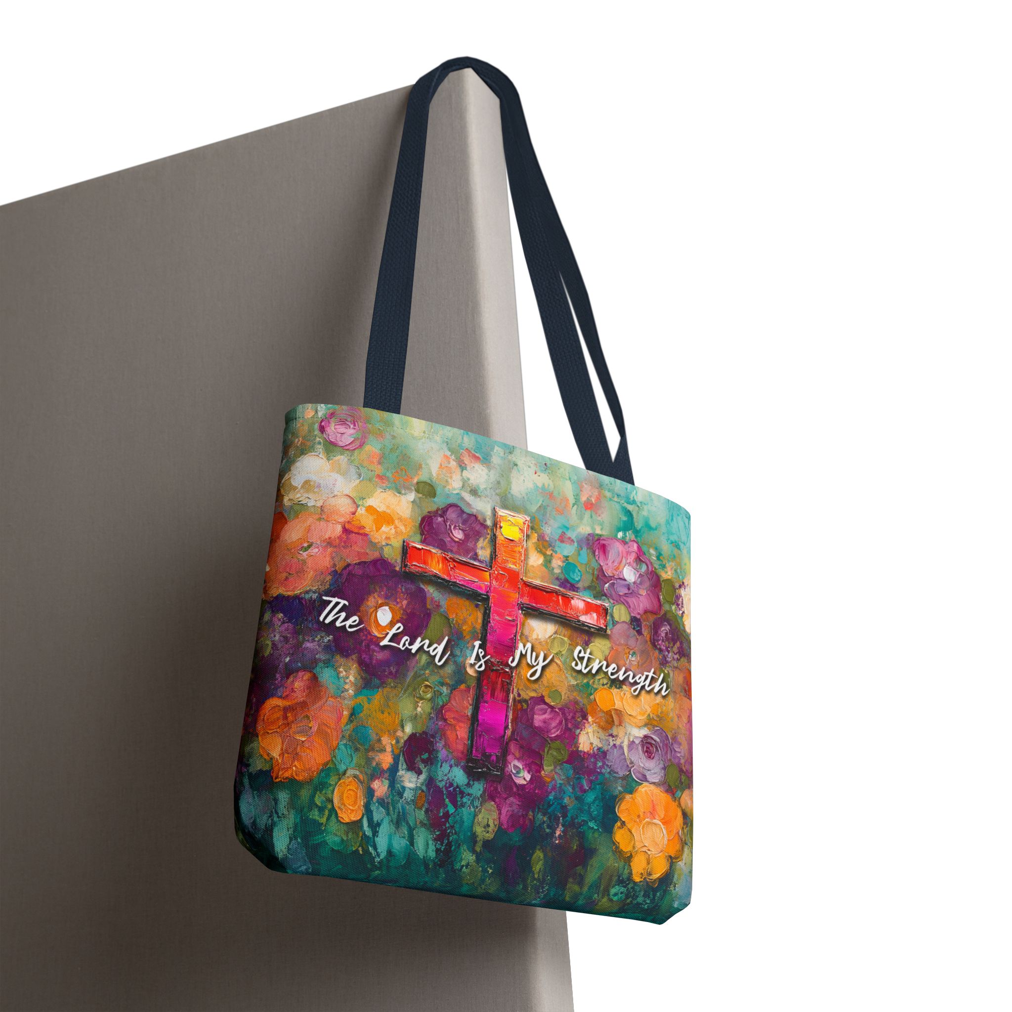 The Lord is My Strength Christian Tote Bag - Inspirational Faith Tote Bag Halo House The Lord is My Strength Christian Tote Bag - Inspirational Faith Tote Bag - Image 20