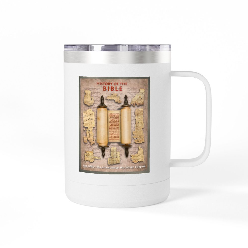 History of the Bible Christian Travel Mug - Bible Coffee Mug 15oz