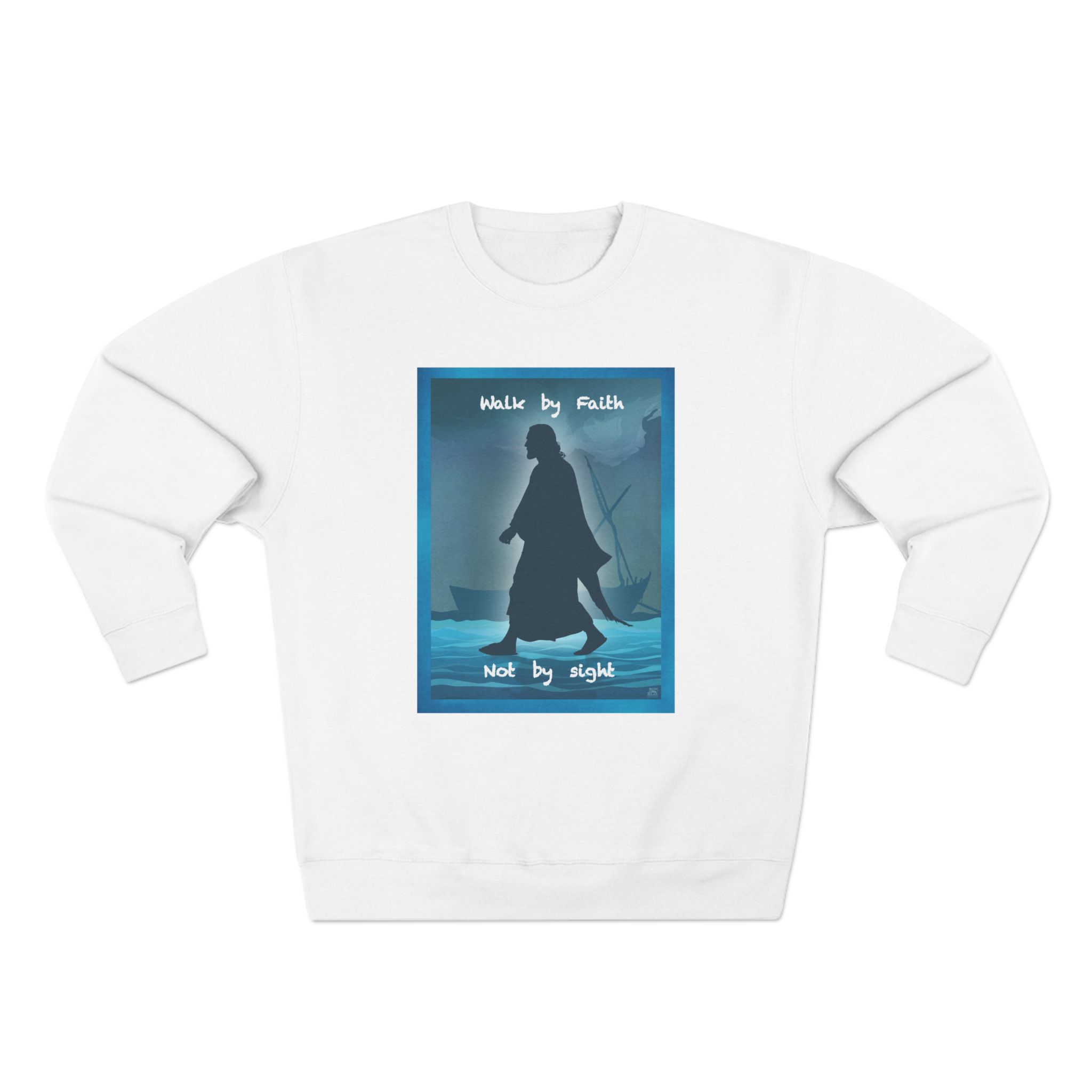Jesus, Walk By Faith, Not by Sight: Sweatshirt Halo House Jesus, Walk By Faith, Not by Sight: Sweatshirt - Image 4