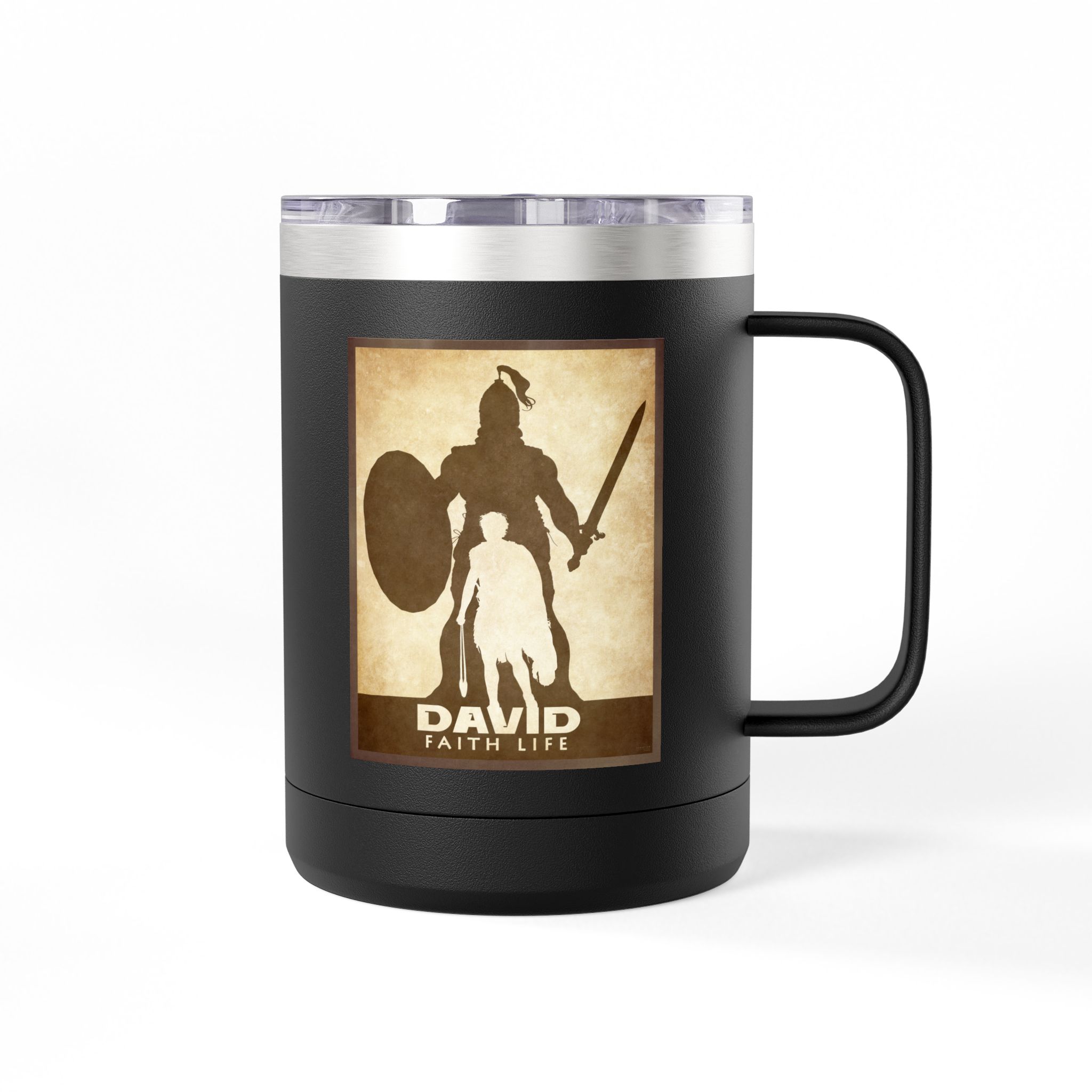 David and Goliath, Faith Life Christian Travel Mug - Bible Coffee Mug 15oz 10 David and Goliath, Faith Life Christian Travel Mug - Bible Coffee Mug 15oz - Image 10
