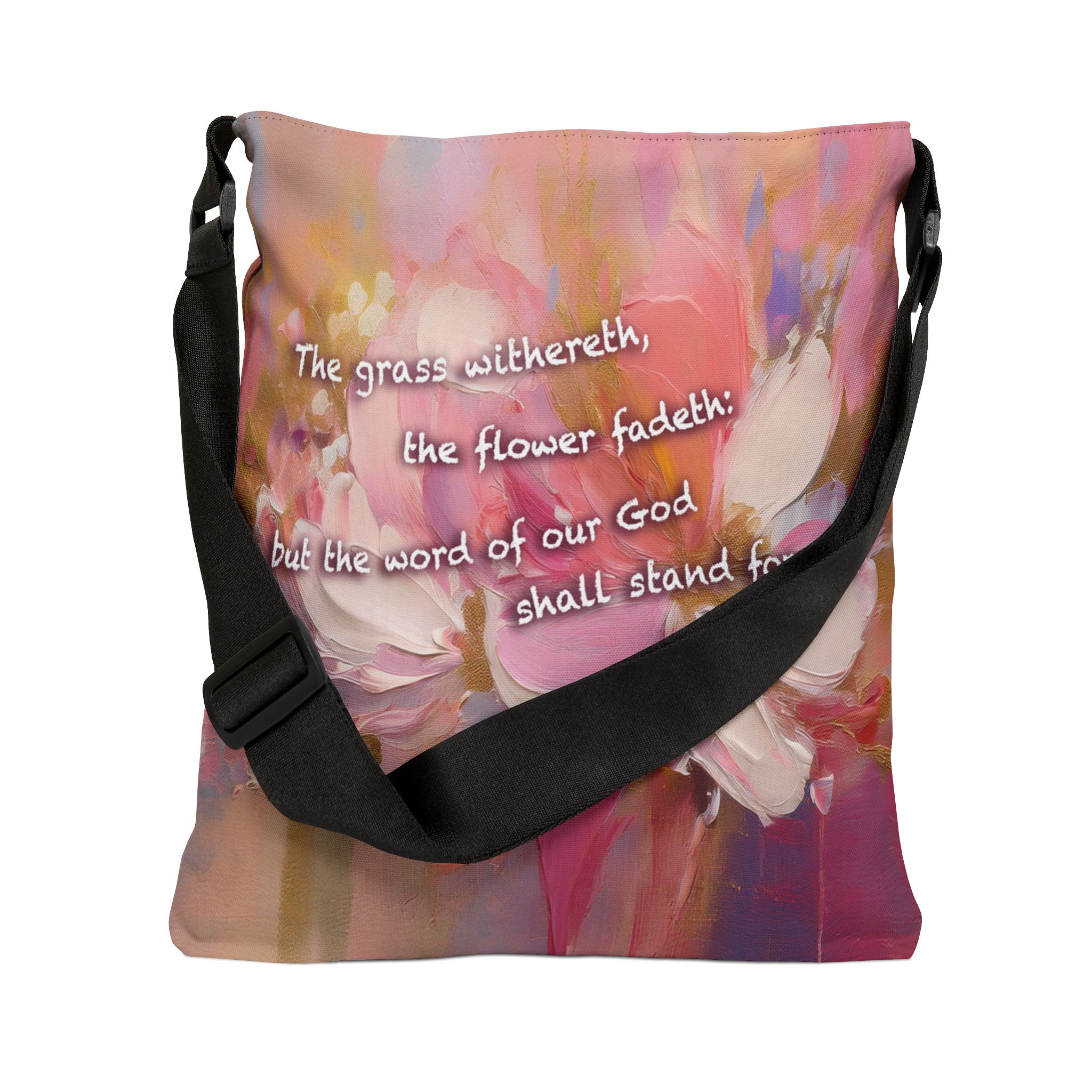 The Word of Our God Shall Stand Forever - Adjustable Tote Bag Halo House The Word of Our God Shall Stand Forever - Adjustable Tote Bag - Image 3