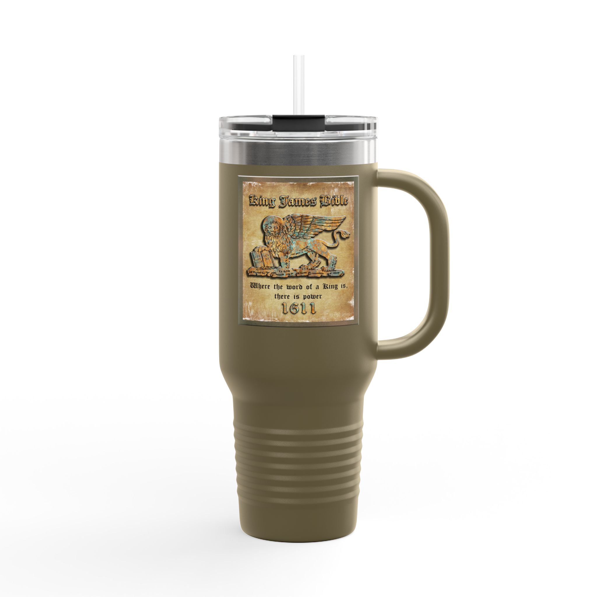 King James Bible Lion Plaque Christian Tumbler 40oz - KJV Tumbler 9 King James Bible Lion Plaque Christian Tumbler 40oz - KJV Tumbler - Image 9