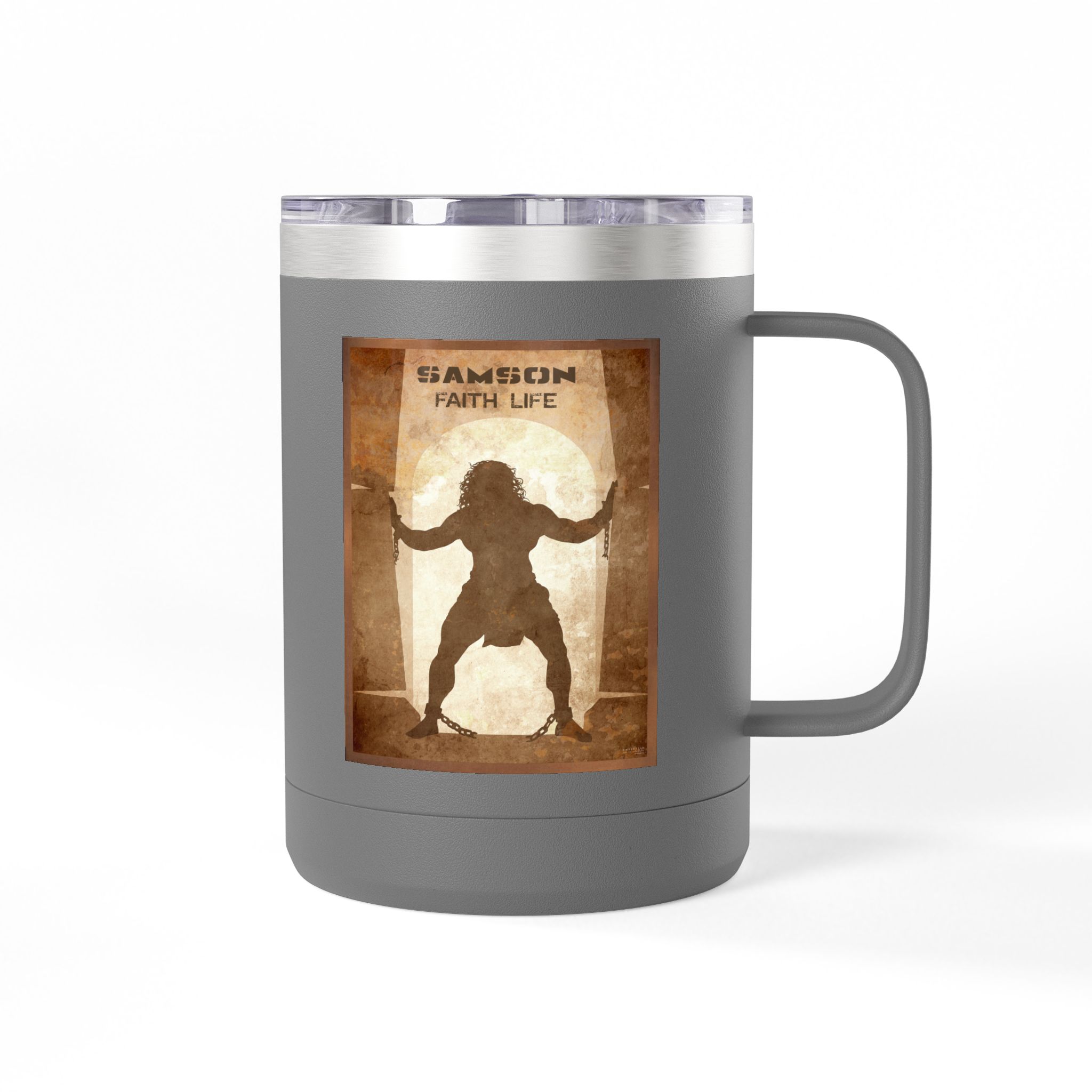 Samson, Faith Life Christian Travel Mug - Bible Coffee Mug 15oz 22 Samson, Faith Life Christian Travel Mug - Bible Coffee Mug 15oz - Image 22