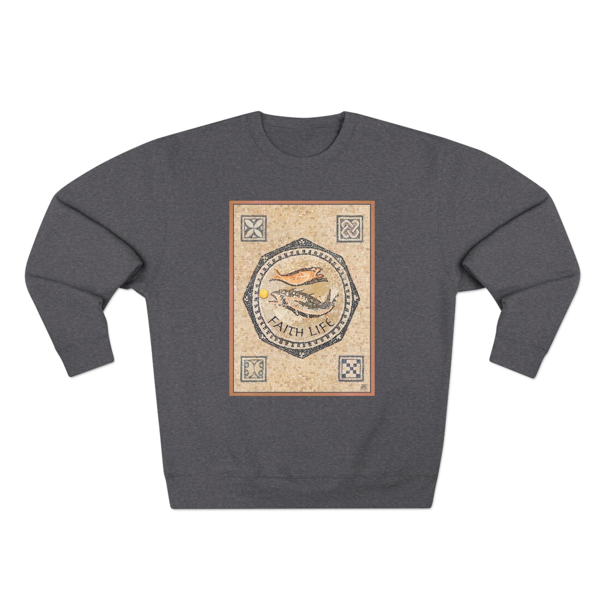 Faith Life, Christian Fish : Sweatshirt 4 Faith Life, Christian Fish : Sweatshirt - Image 4