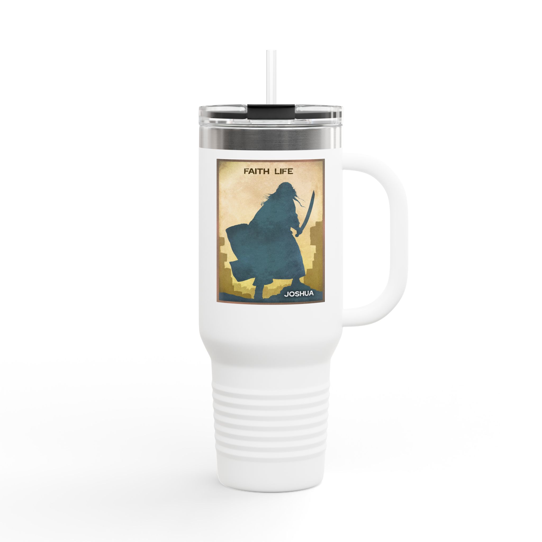 Joshua, Faith Life - Christian 40oz Tumbler 1 Joshua, Faith Life - Christian 40oz Tumbler