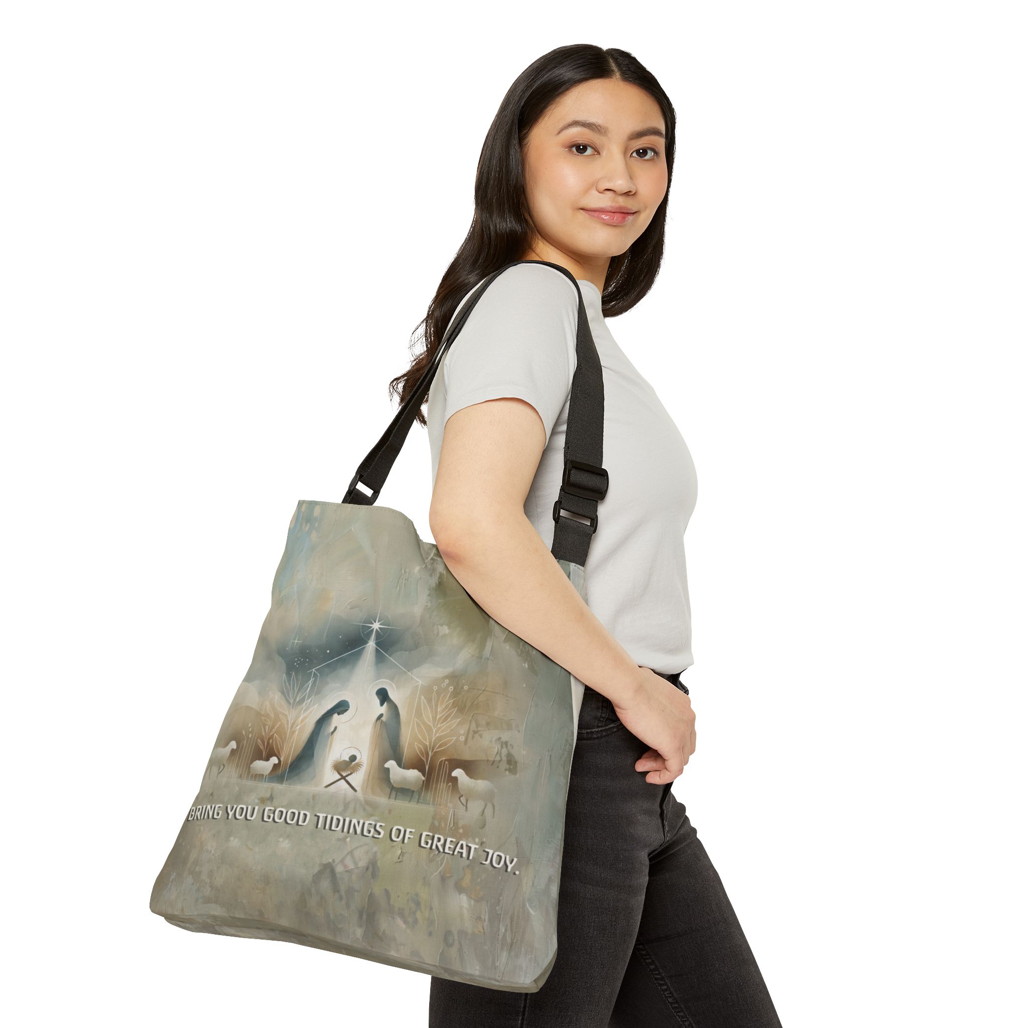 I Bring You Good Tidings of Great Joy - Adjustable Tote Bag 4 I Bring You Good Tidings of Great Joy - Adjustable Tote Bag - Image 4