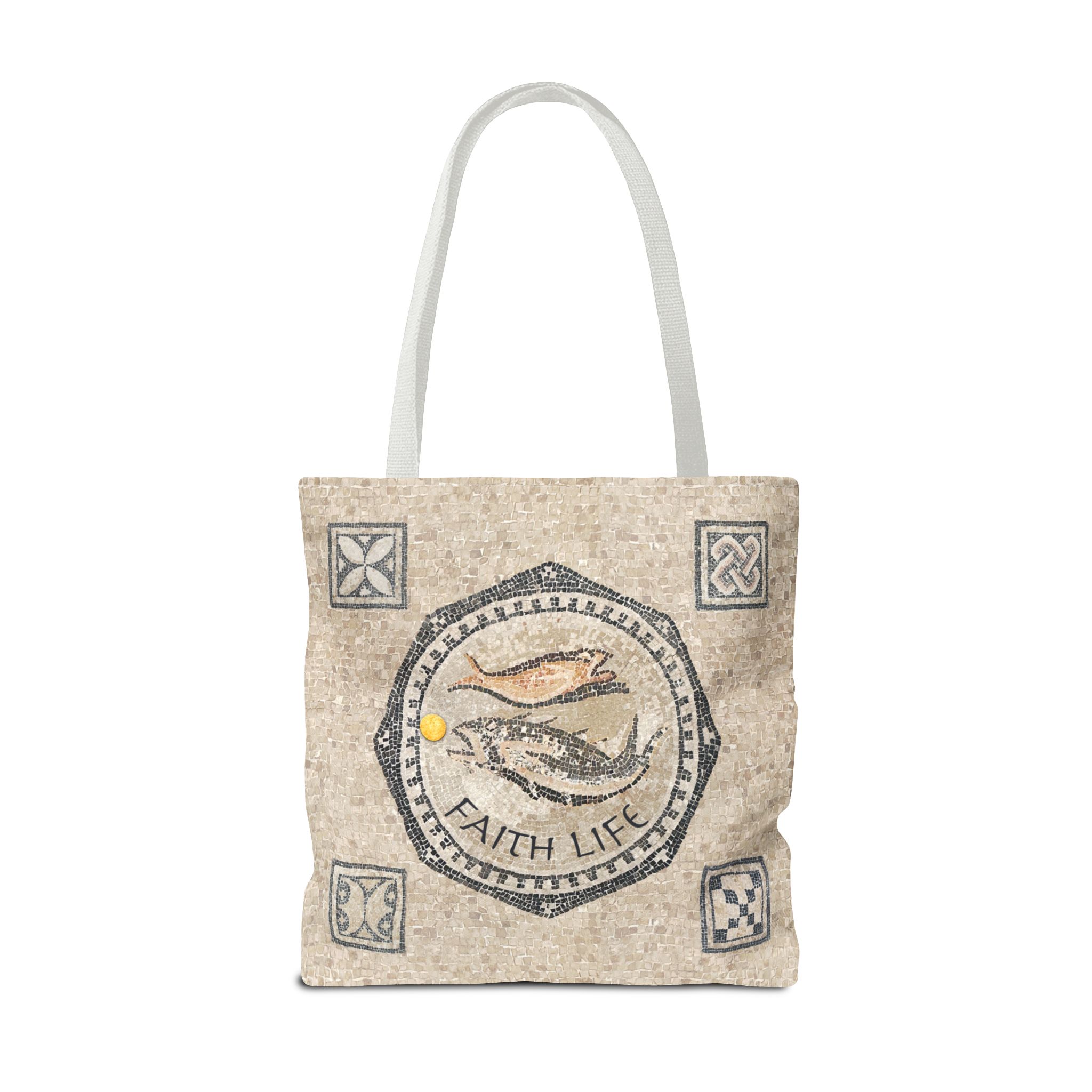 Christian Fish Mosaic Tote Bag - Inspirational Faith Gift Tote for Women 2 Christian Fish Mosaic Tote Bag - Inspirational Faith Gift Tote for Women - Image 2
