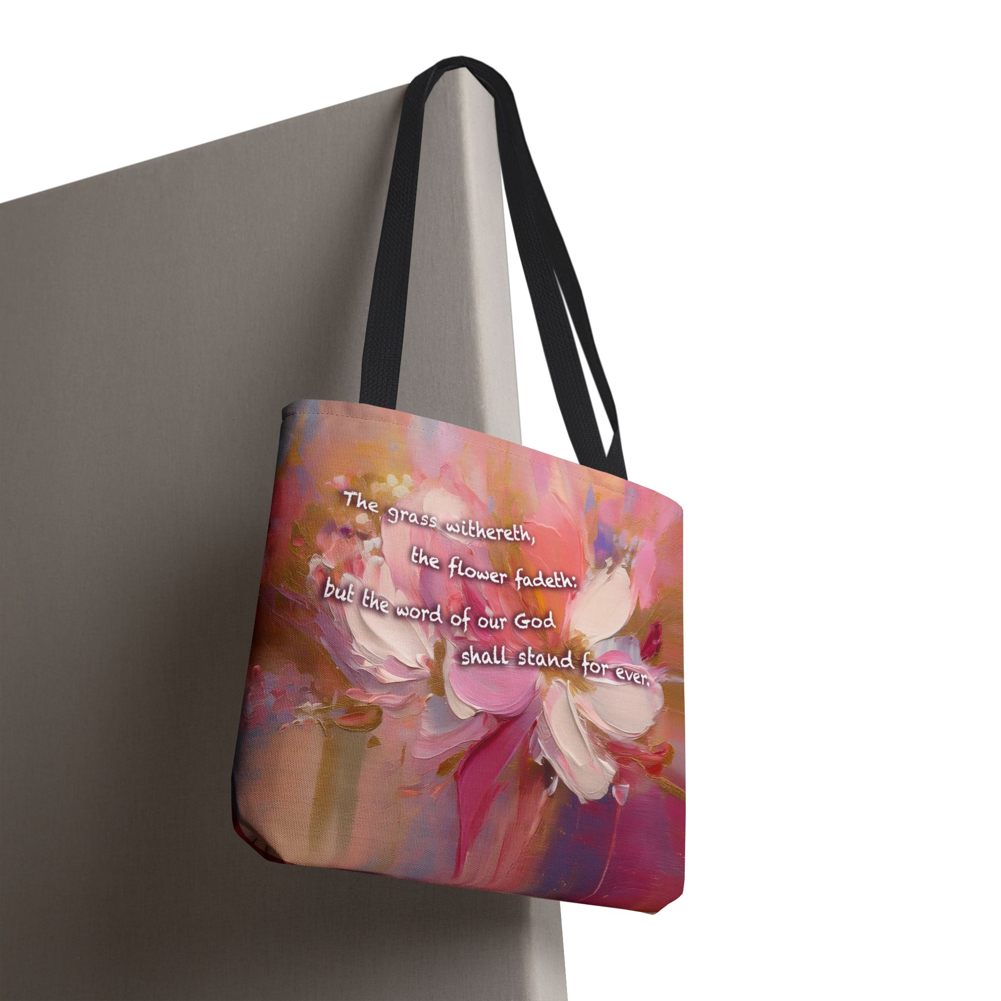 The Word of Our God Shall Stand Forever Christian Tote Bag - Isaiah 40:8 Inspirational Tote 4 The Word of Our God Shall Stand Forever Christian Tote Bag - Isaiah 40:8 Inspirational Tote - Image 4