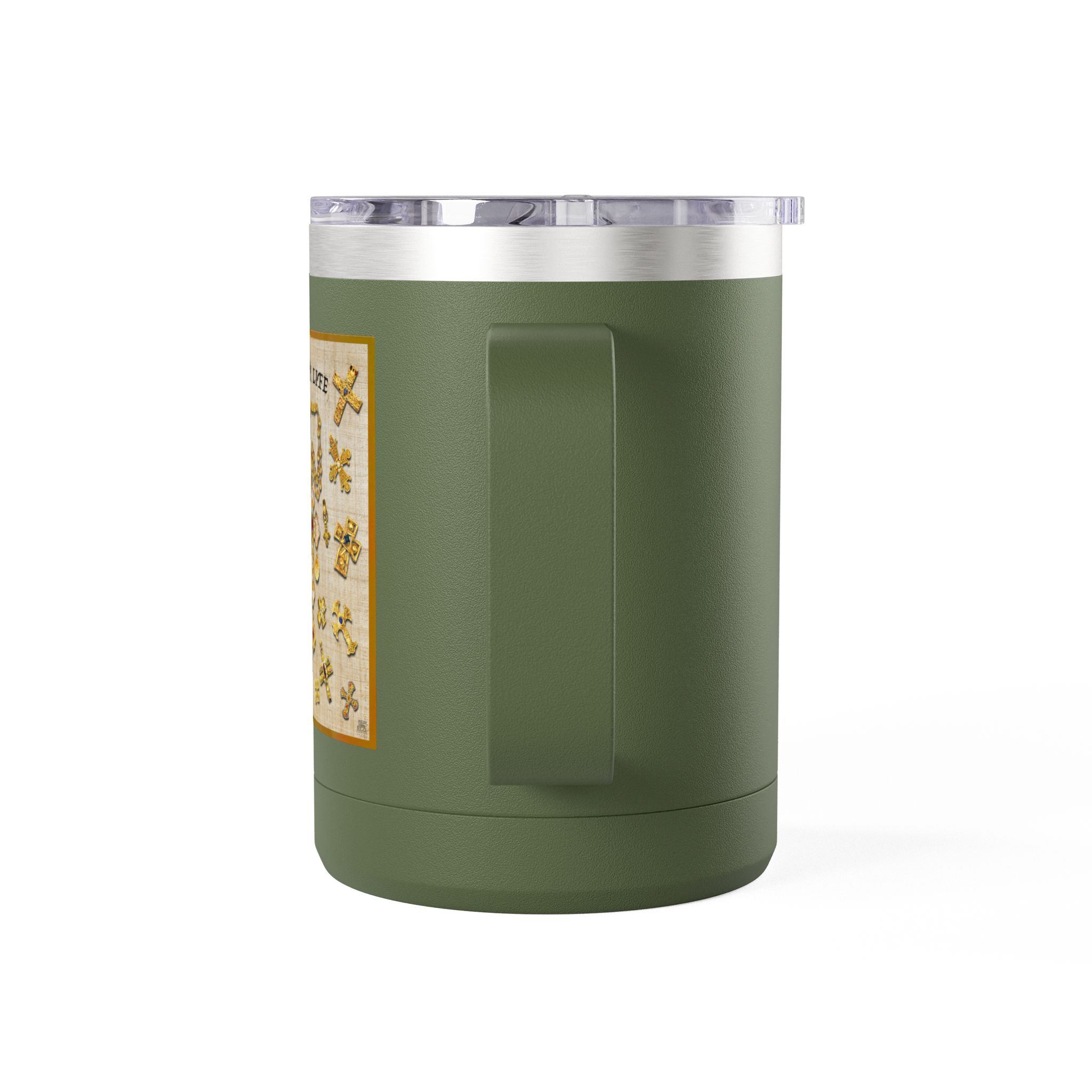 Golden Crosses Christian Travel Mug - Christian Coffee Mug 15oz 43 Golden Crosses Christian Travel Mug - Christian Coffee Mug 15oz - Image 43