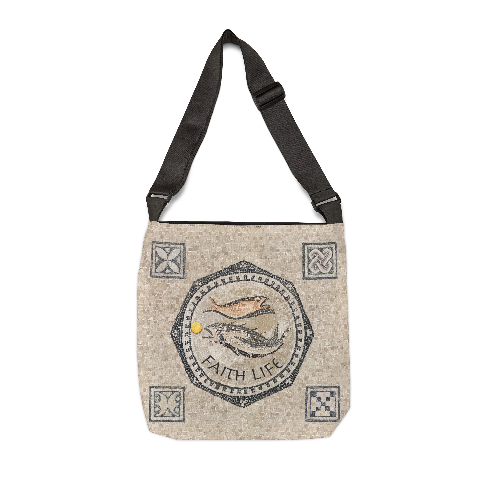 Christian Fish Mosaic - Adjustable Tote Bag 2 Christian Fish Mosaic - Adjustable Tote Bag - Image 2