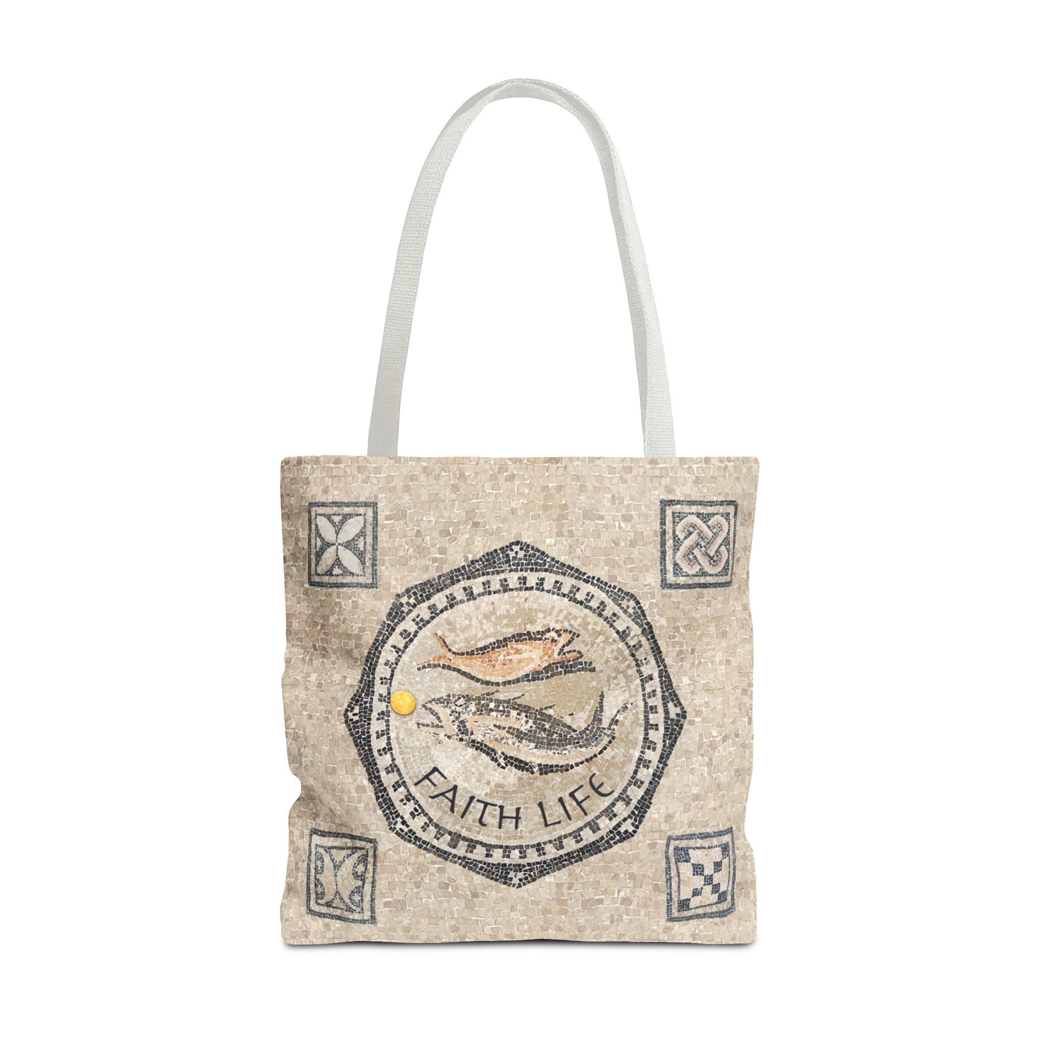Christian Fish Mosaic Tote Bag - Inspirational Faith Gift Tote for Women 1 Christian Fish Mosaic Tote Bag - Inspirational Faith Gift Tote for Women