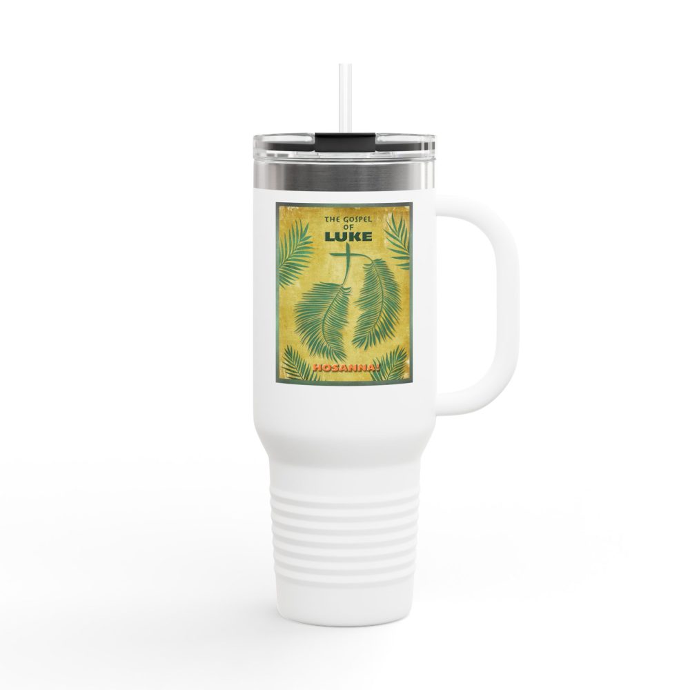Gospel of Luke Christian Tumbler 40oz - Bible History Insulated Tumbler