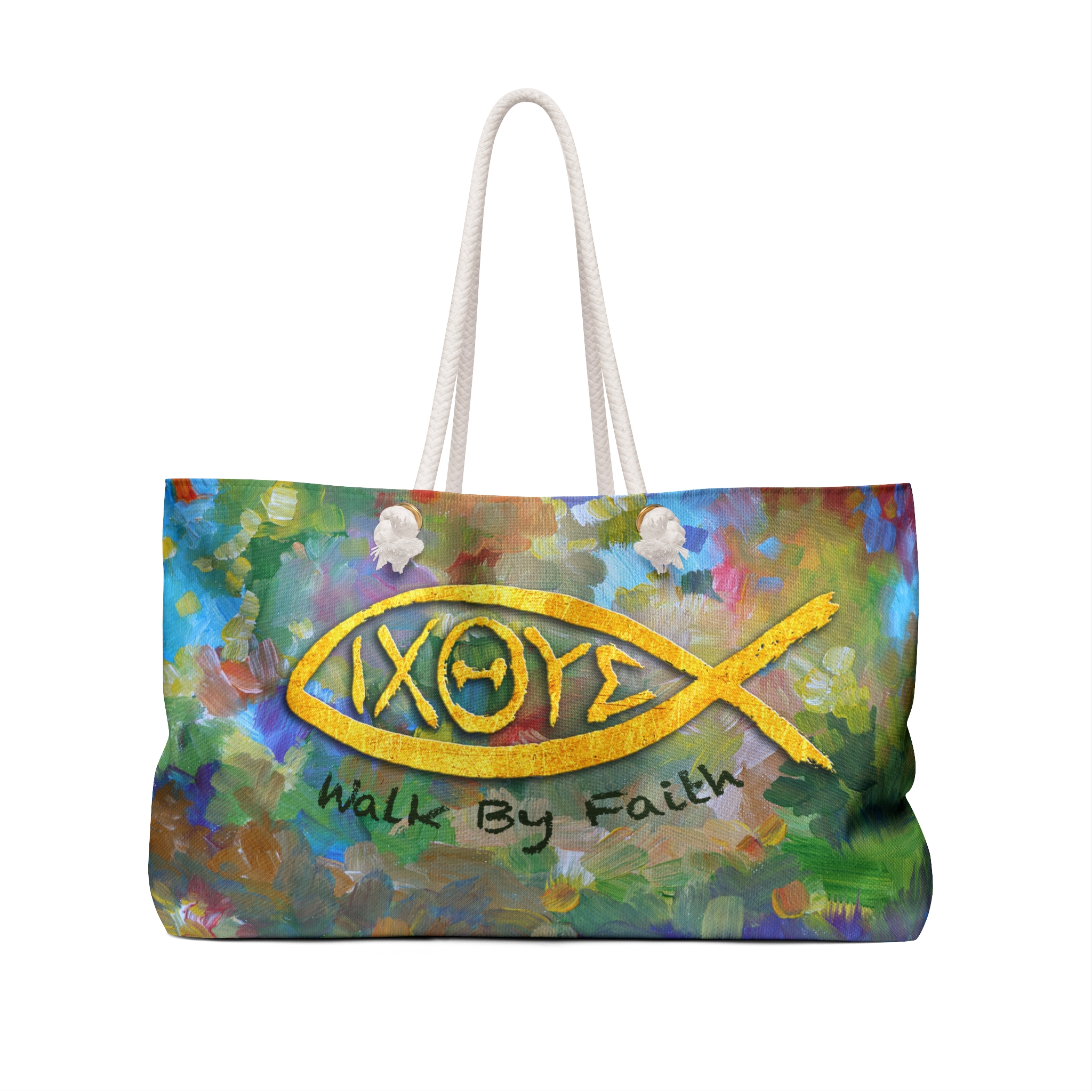 Christian Fish ICON - Boston Weekender Tote Bag 2 Christian Fish ICON - Boston Weekender Tote Bag - Image 2