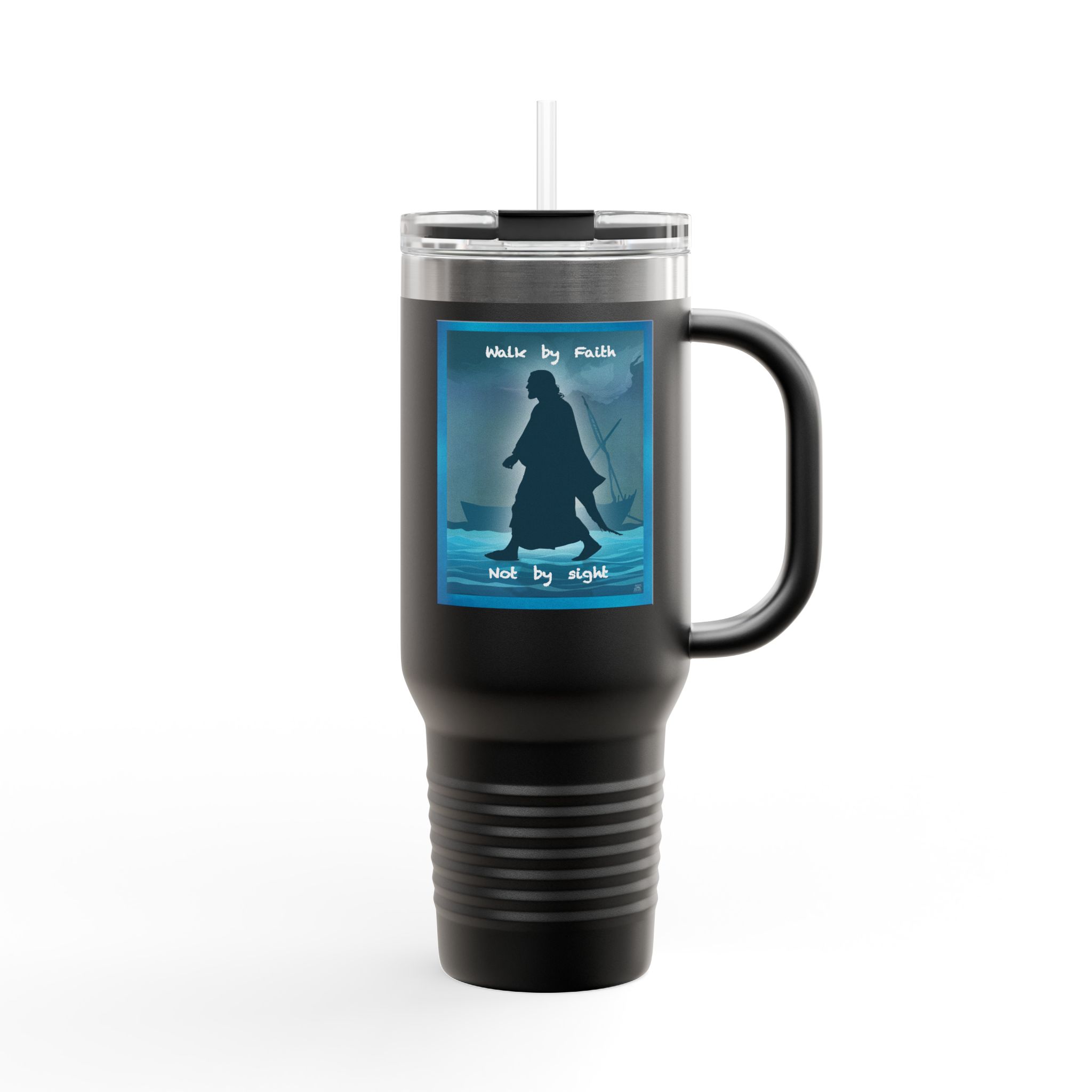 Walk by Faith, Not by Sight Christian Tumbler 40oz - Bible Verse Insulated Tumbler 5 Walk by Faith, Not by Sight Christian Tumbler 40oz - Bible Verse Insulated Tumbler - Image 5