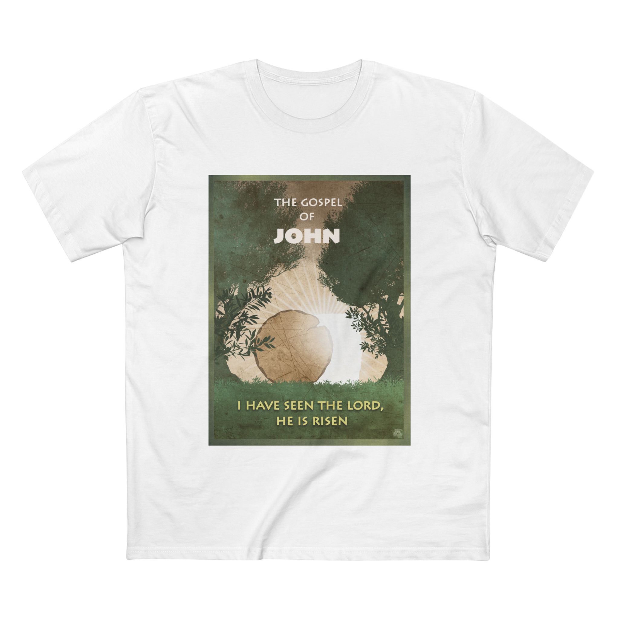 The Gospel of John Christian T-Shirt Halo House Halo House The Gospel of John Christian T Shirt featuring inspirational Bible scripture faith design