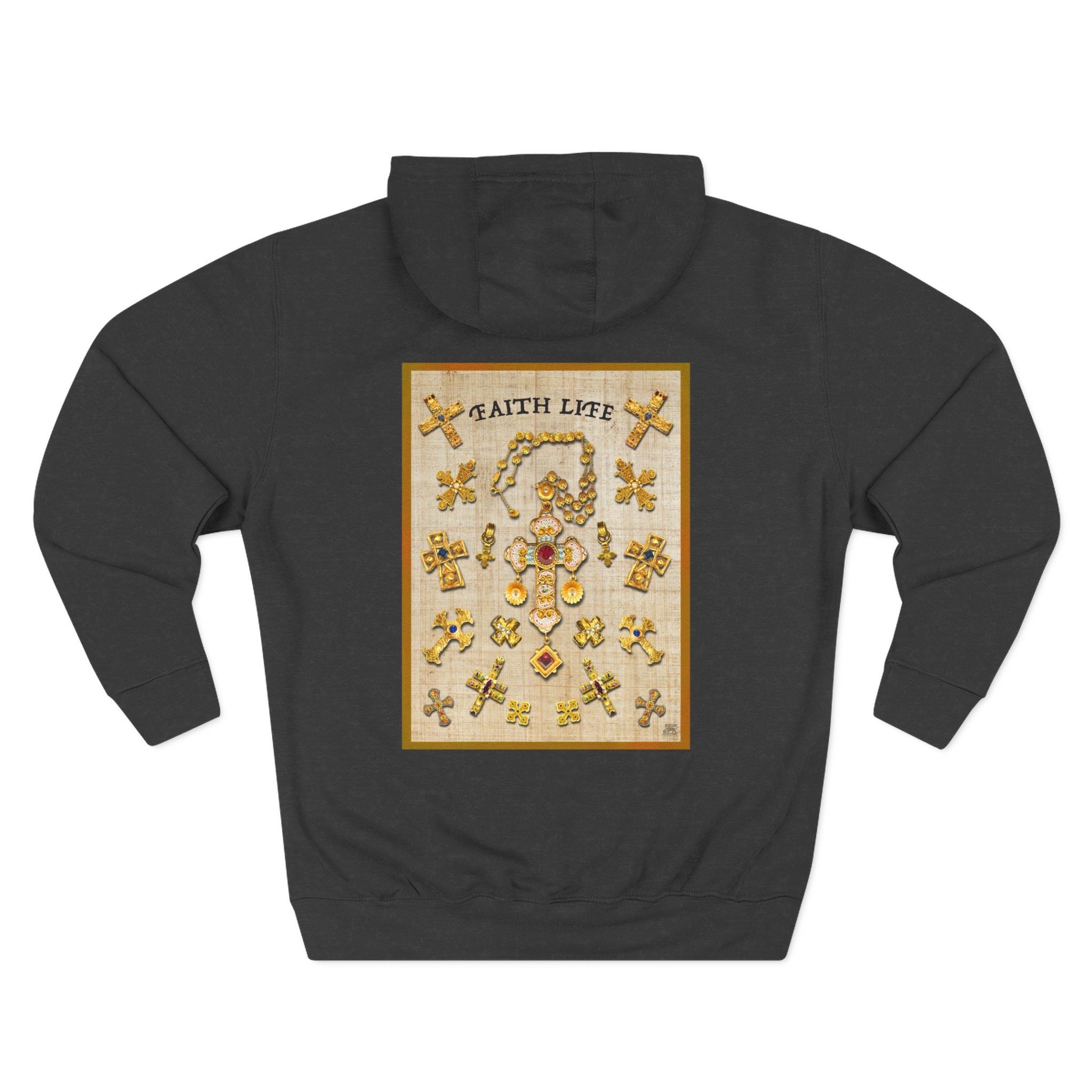 Christian Golden Crosses Hoodie - Faith Based Hoodie Halo House Christian Golden Crosses Hoodie - Faith Based Hoodie - Image 5