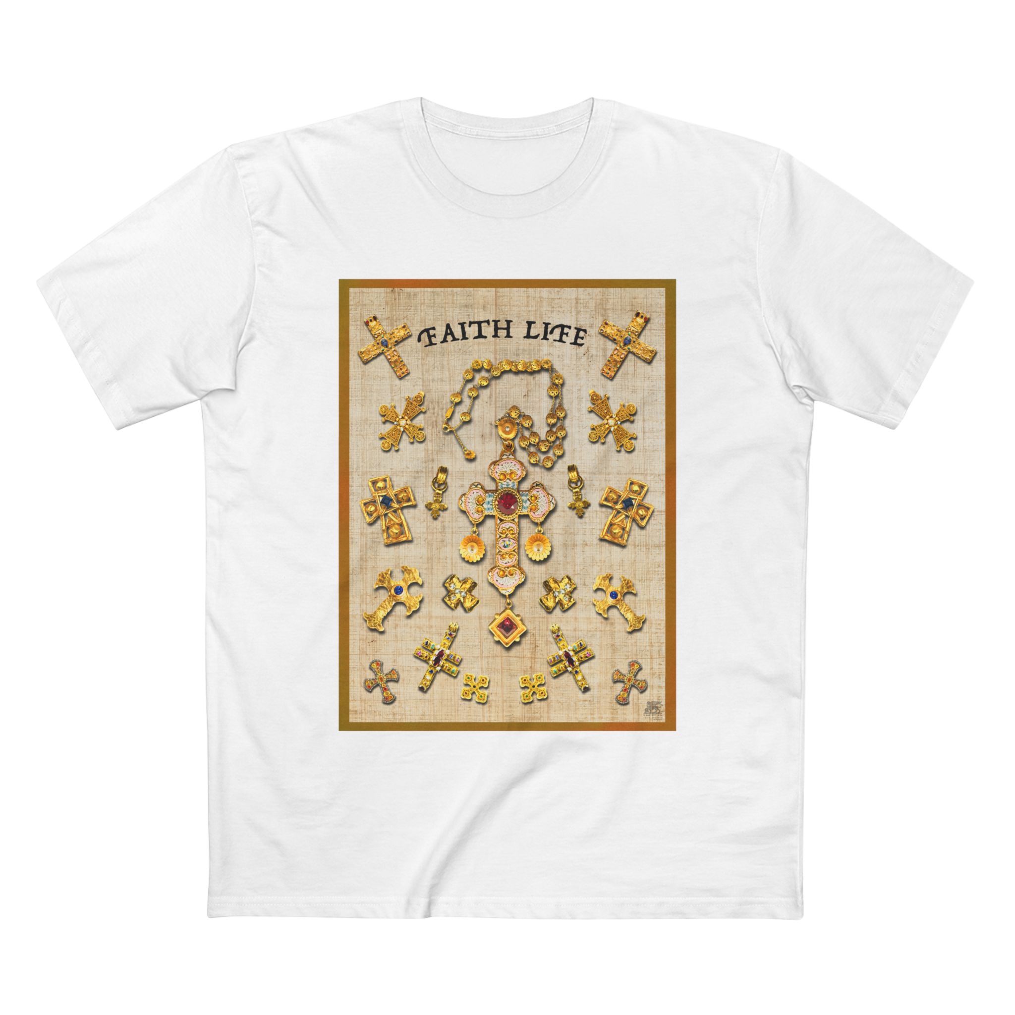 Golden Crosses Faith-Based Christian T-Shirt 1 Golden Crosses Faith-Based Christian T-Shirt
