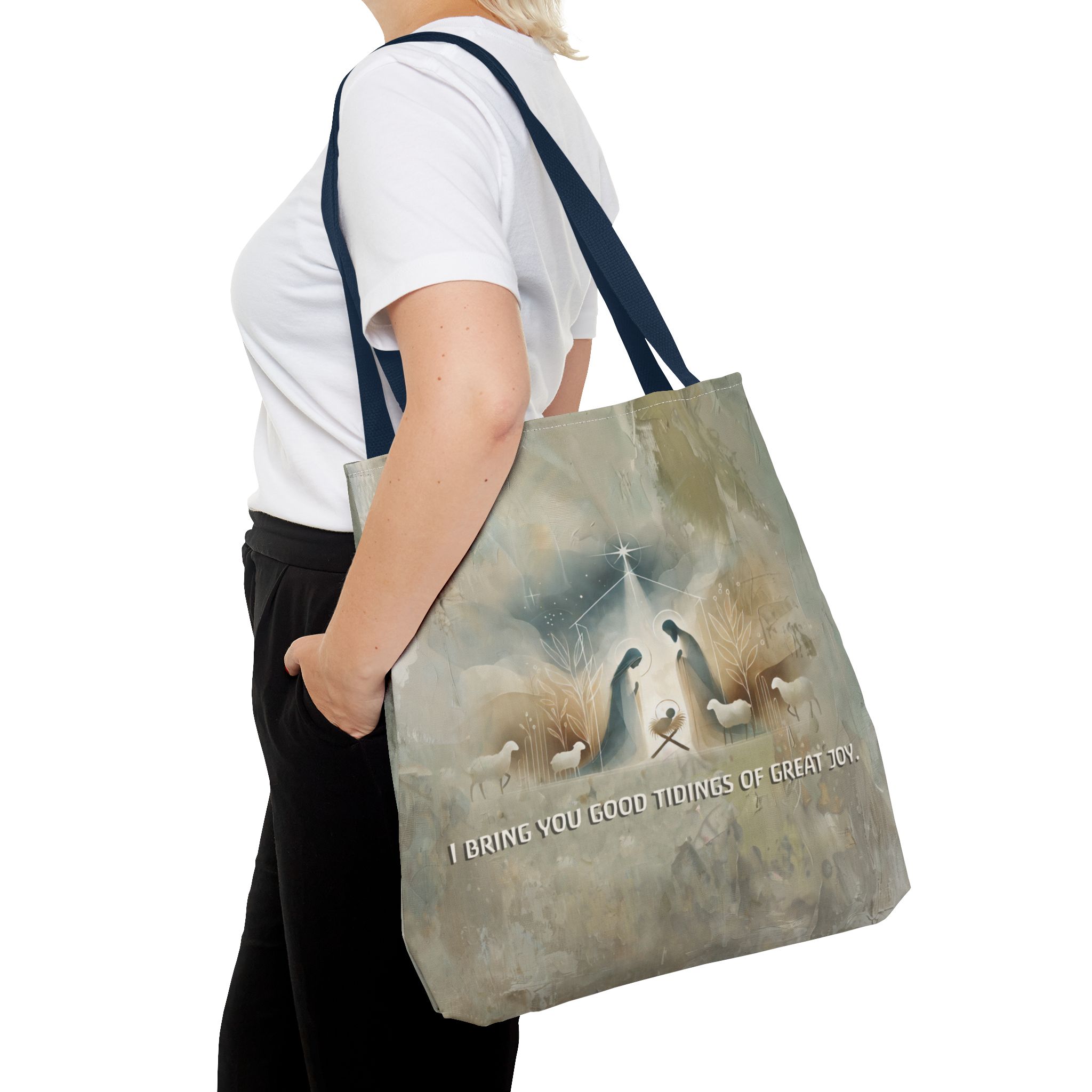 I Bring You Good Tidings of Great Joy Christian Tote Bag - Inspirational Faith Tote Bag 15 I Bring You Good Tidings of Great Joy Christian Tote Bag - Inspirational Faith Tote Bag - Image 15