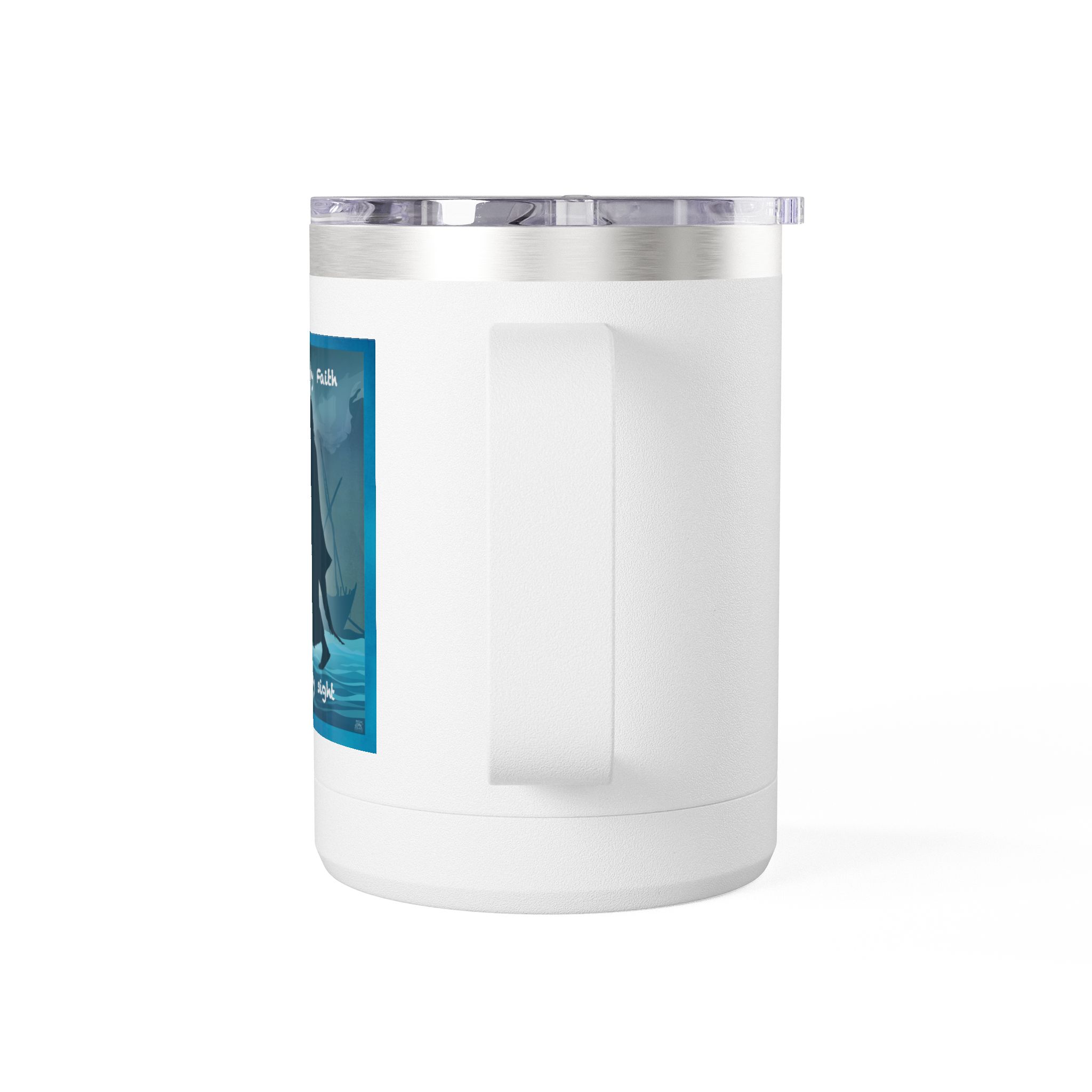Jesus, Walk by Faith, Not by Sight Christian Travel Mug - Bible Coffee Mug 15oz 3 Jesus, Walk by Faith, Not by Sight Christian Travel Mug - Bible Coffee Mug 15oz - Image 3