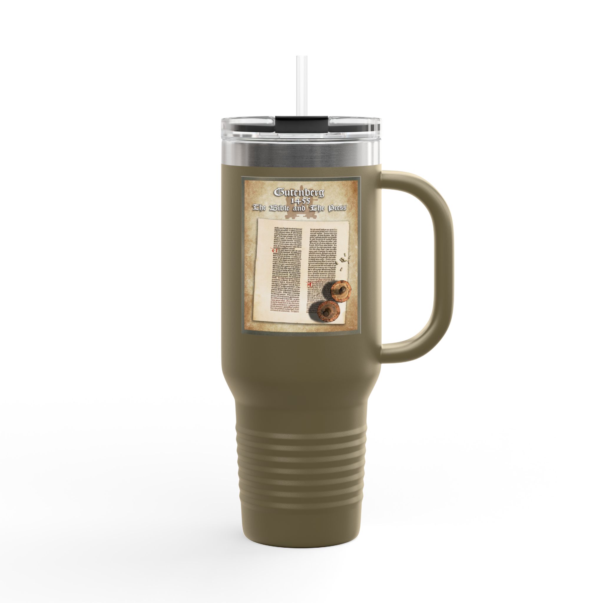 The Gutenberg Bible Christian Tumbler 40oz - Bible History Tumbler 9 The Gutenberg Bible Christian Tumbler 40oz - Bible History Tumbler - Image 9