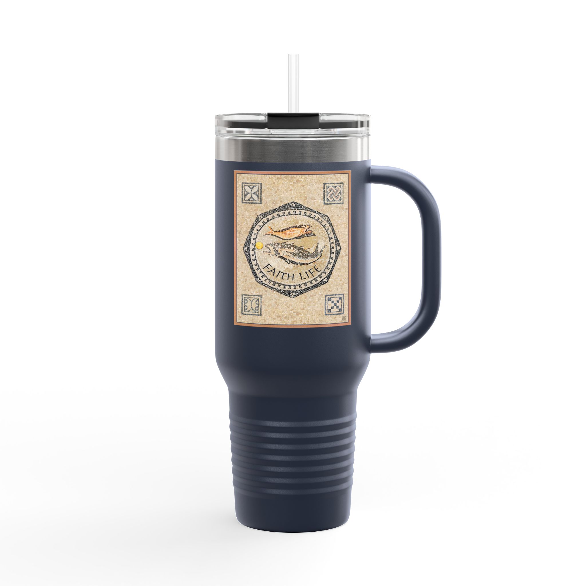 Christian Fish Mosaic - Christian 40oz Tumbler 13 Christian Fish Mosaic - Christian 40oz Tumbler - Image 13