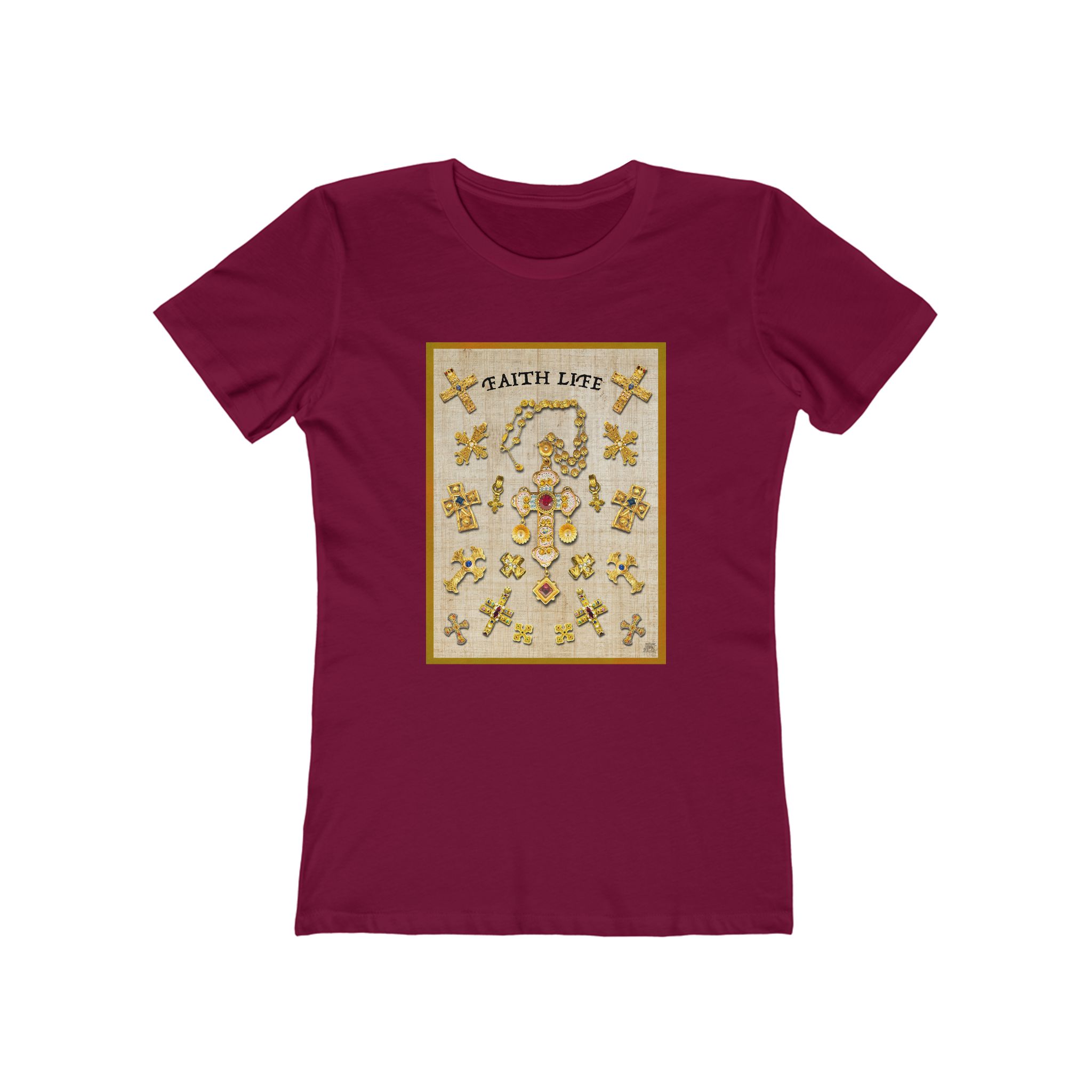 Gold Christian Crosses, Women's Softstyle Tee 23 Gold Christian Crosses, Women's Softstyle Tee - Image 23