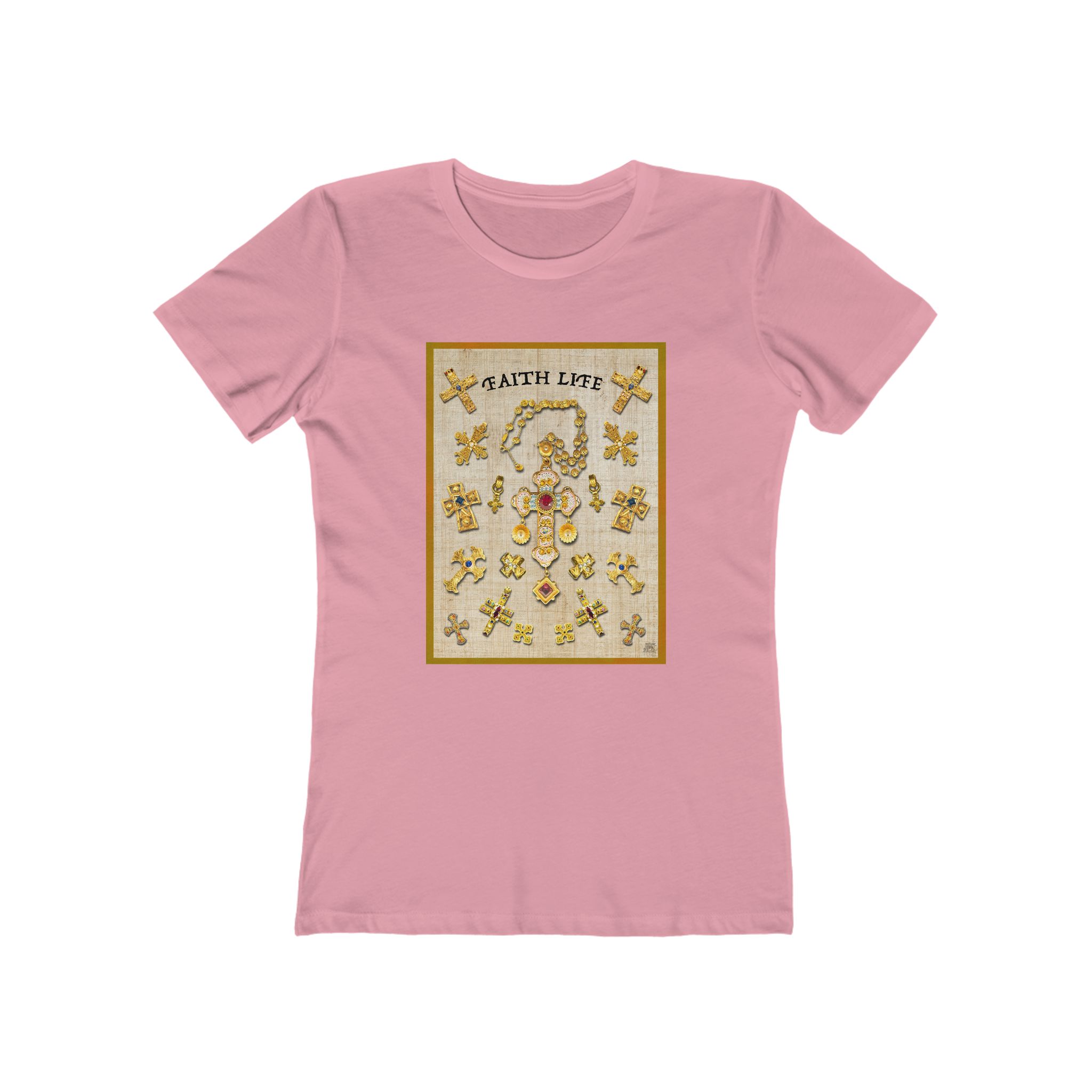 Gold Christian Crosses, Women's Softstyle Tee 25 Gold Christian Crosses, Women's Softstyle Tee - Image 25