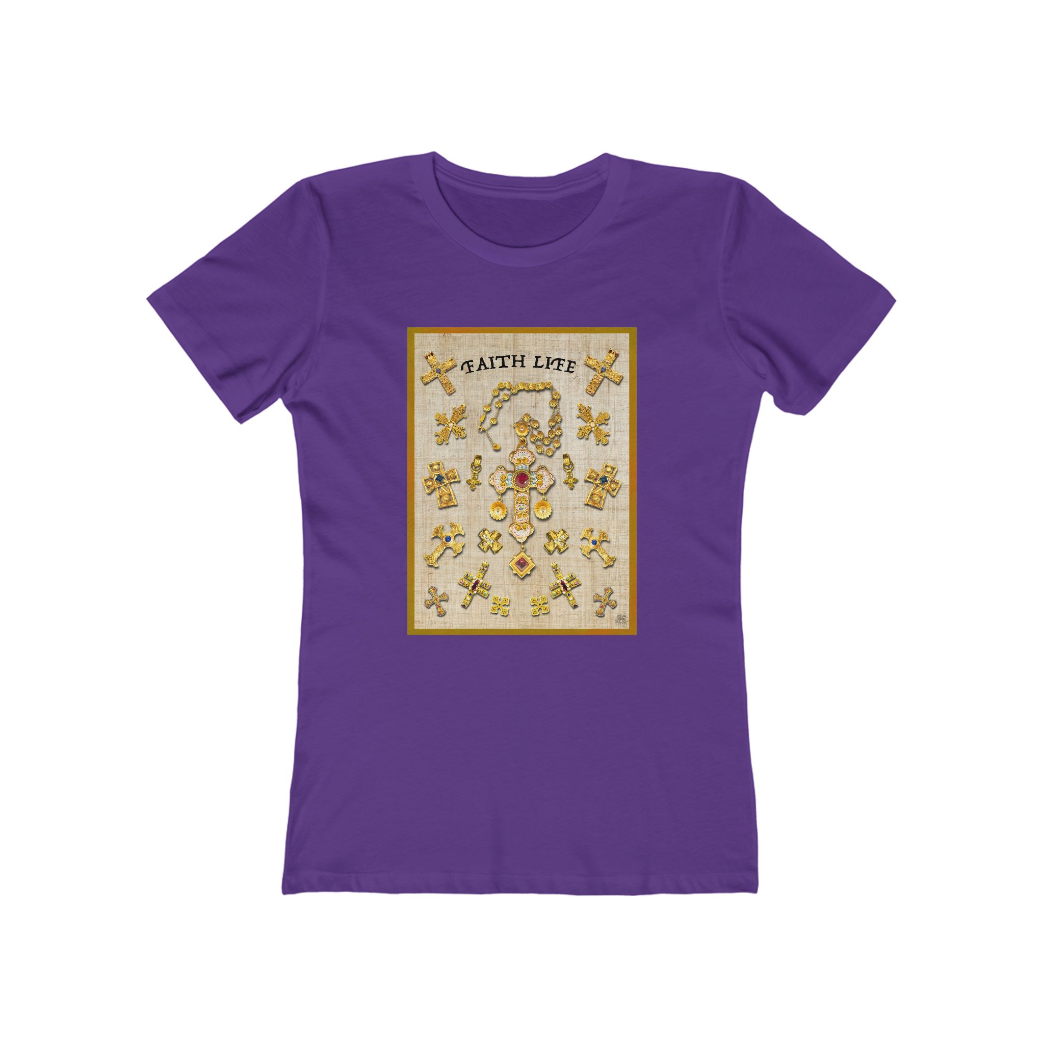 Gold Christian Crosses, Women's Softstyle Tee 21 Gold Christian Crosses, Women's Softstyle Tee - Image 21
