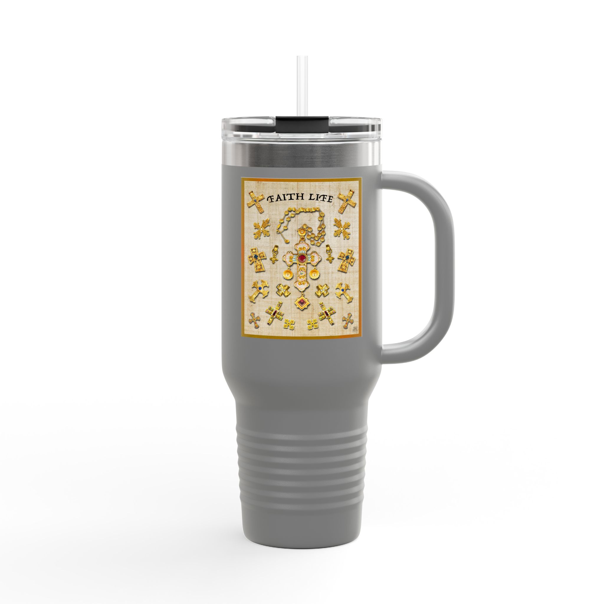 Golden Crosses - Christian 40oz Tumbler 13 Golden Crosses - Christian 40oz Tumbler - Image 13
