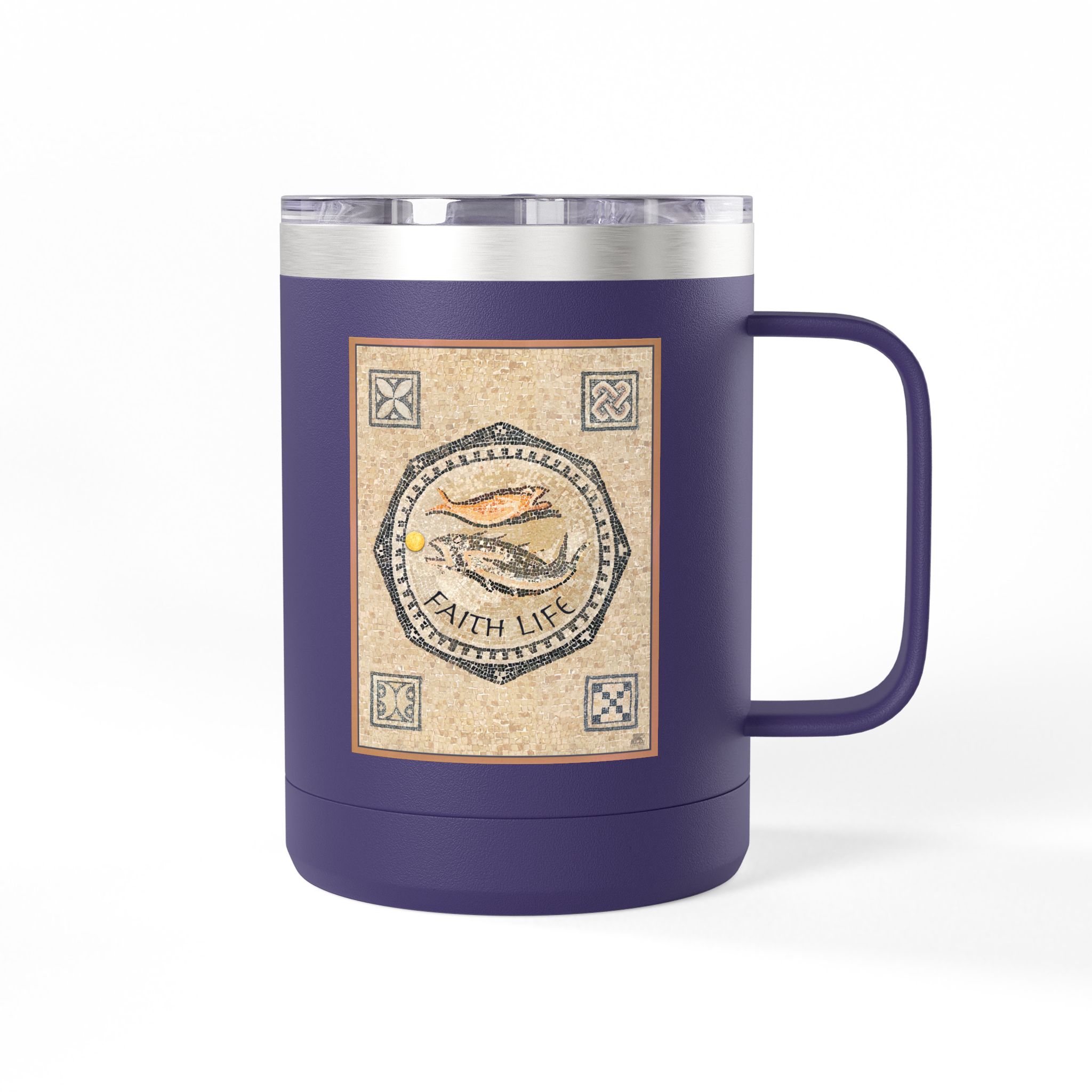 Christian Fish Tile Mosaic Travel Mug - Christian Coffee Mug 15oz 30 Christian Fish Tile Mosaic Travel Mug - Christian Coffee Mug 15oz - Image 30