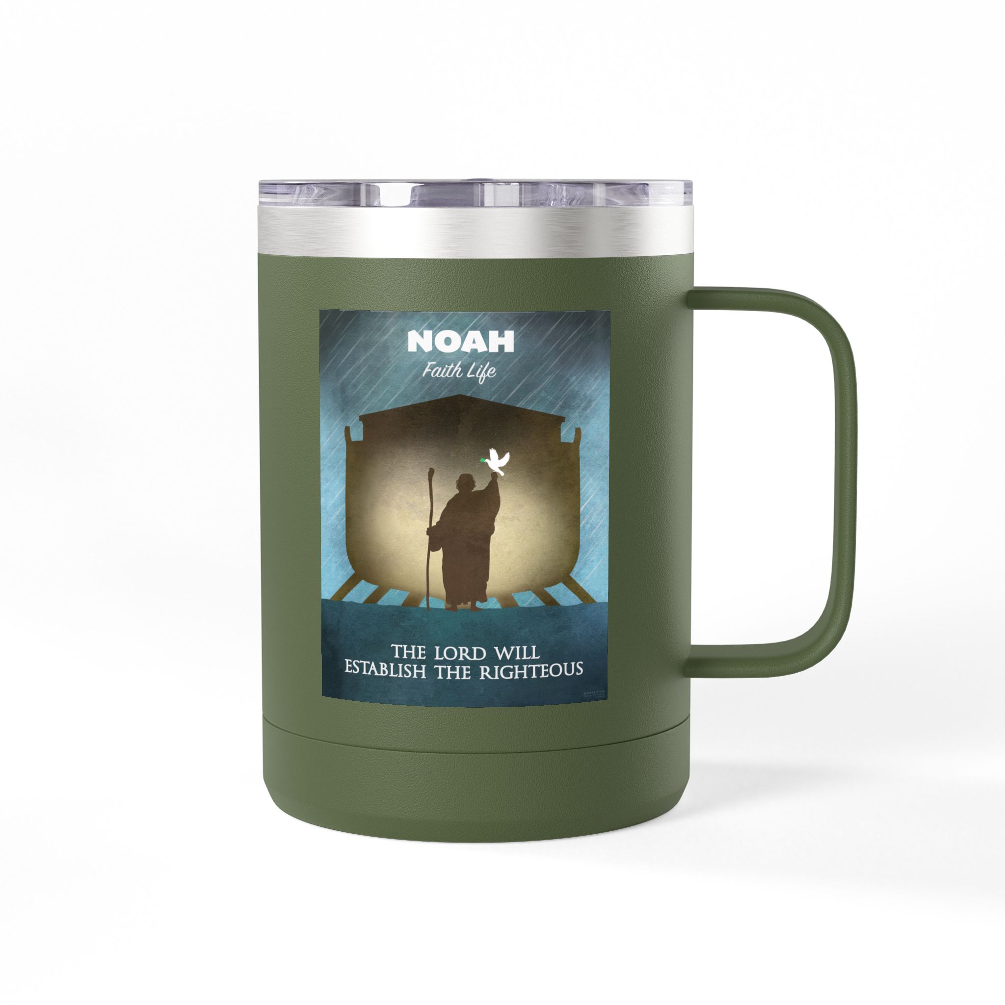 Noah and the Ark Christian Travel Mug - Bible Coffee Mug 15oz 10 Noah and the Ark Christian Travel Mug - Bible Coffee Mug 15oz - Image 10