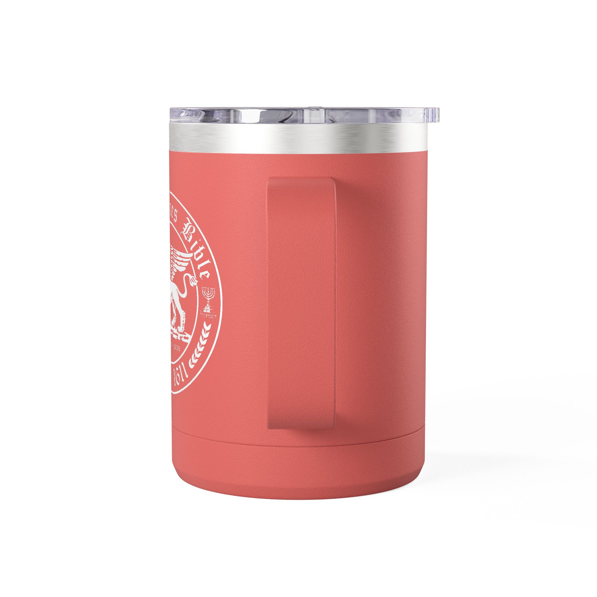 King James Bible White Lion Logo Christian Travel Mug - KJV Coffee Mug 15oz 7 King James Bible White Lion Logo Christian Travel Mug - KJV Coffee Mug 15oz - Image 7