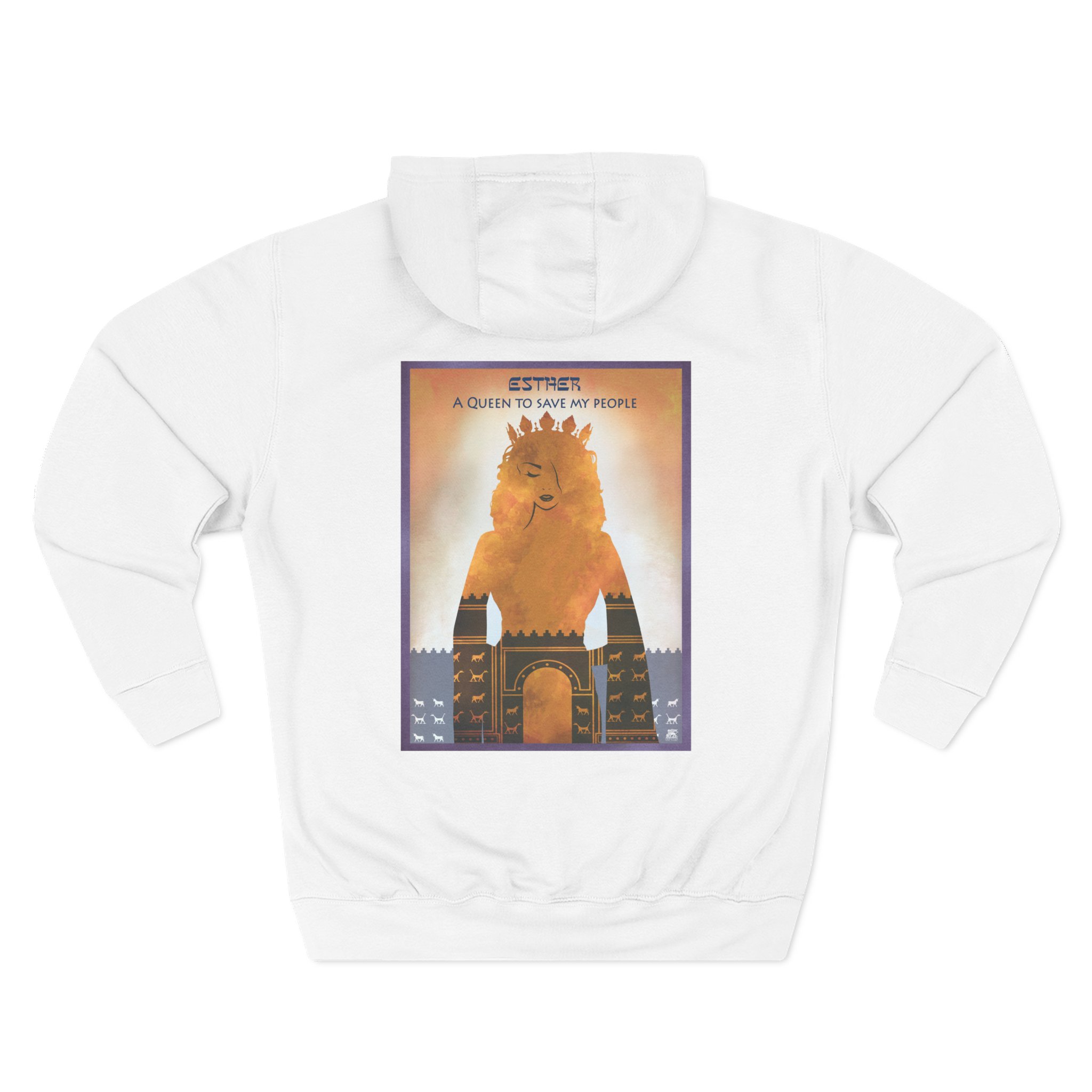 Christian Esther A Queen to Save My People Hoodie - Faith Based Hoodie Halo House Halo House Christian Queen Sheba To Hear the Wisdom of the Lord Hoodie featuring inspirational biblical faith design