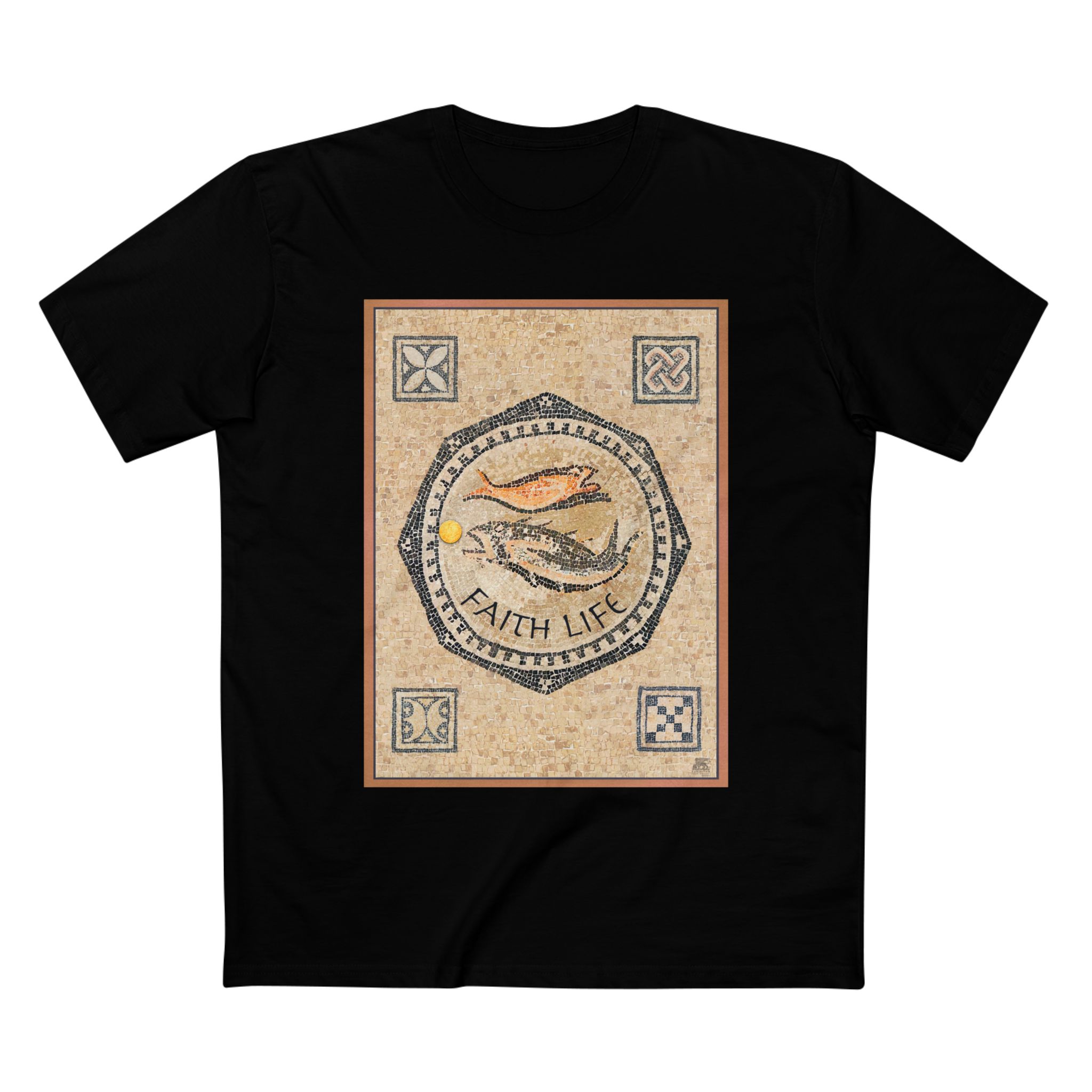 Christian Fish Mosaic T-Shirt - Faith Based T-Shirt Halo House Christian Fish Mosaic T-Shirt - Faith Based T-Shirt - Image 4